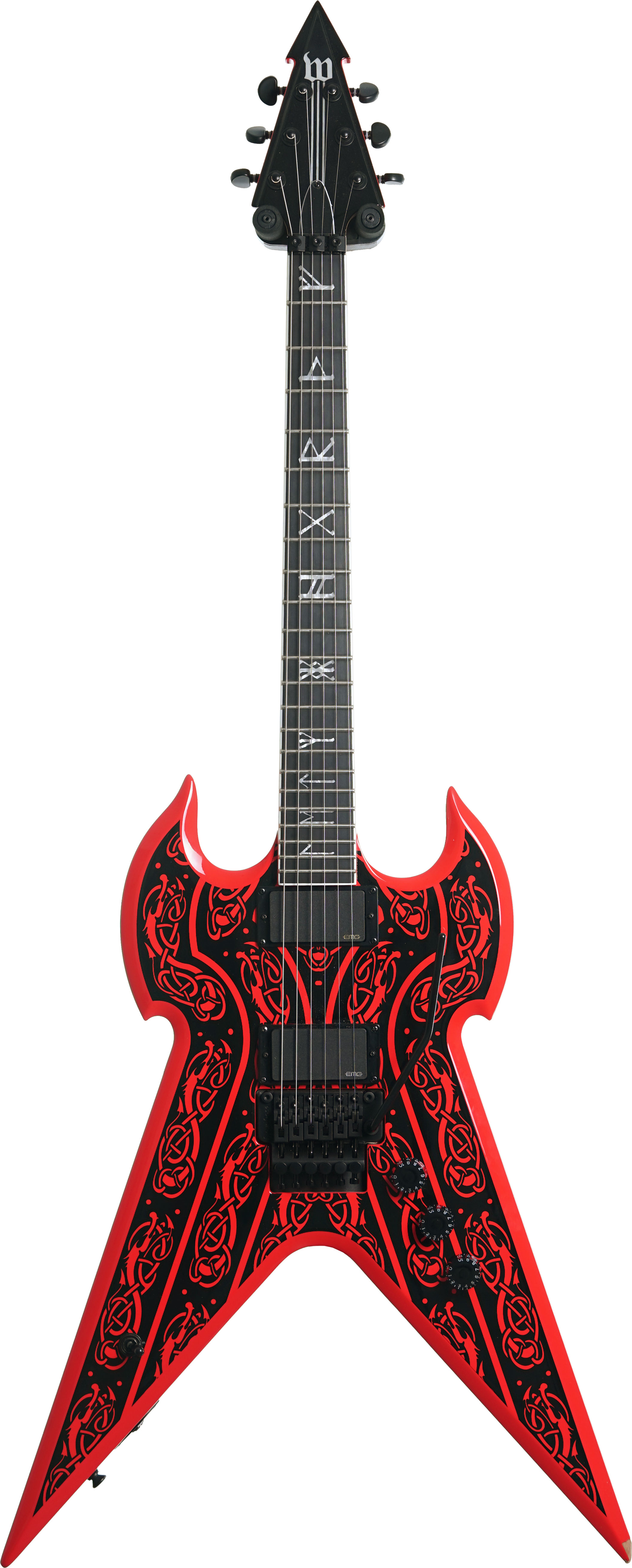 GUITARGUITAR Wylde Audio Warhammer FR Norse Dragon Pinstripe Red (Ex-Demo) #WA25020096