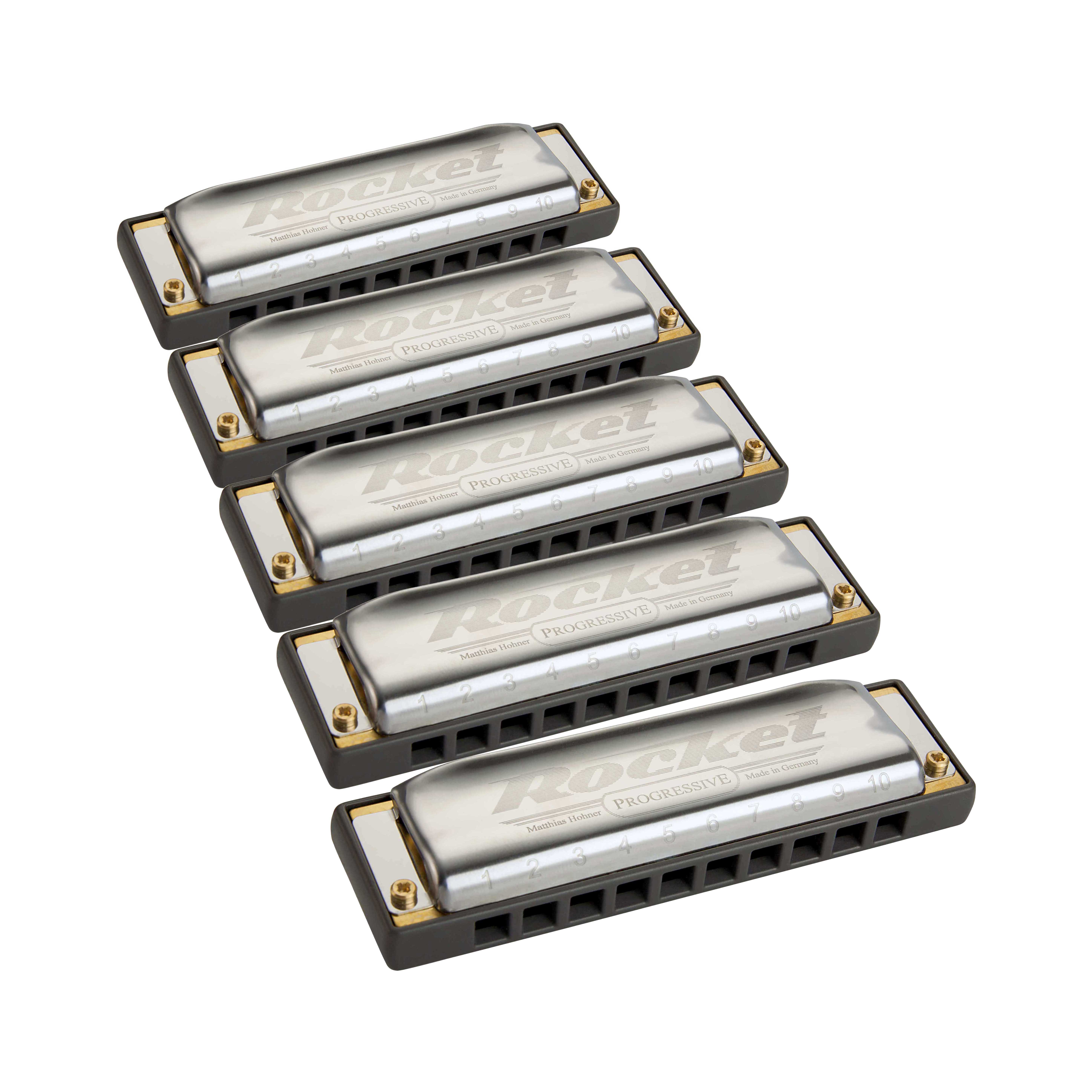 GUITARGUITAR Hohner Rocket Harmonica 5-Pack (C - G - A - D - Bb-Major)