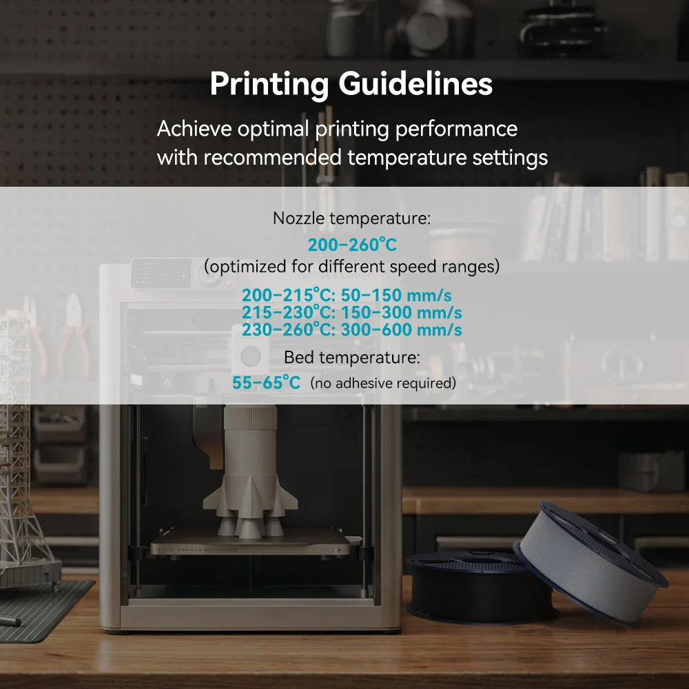 [MOQ: 6KG] High Speed PLA+ 2.0(HSPLA Plus 2.0), High Speed 3D Printer Filament 1KG