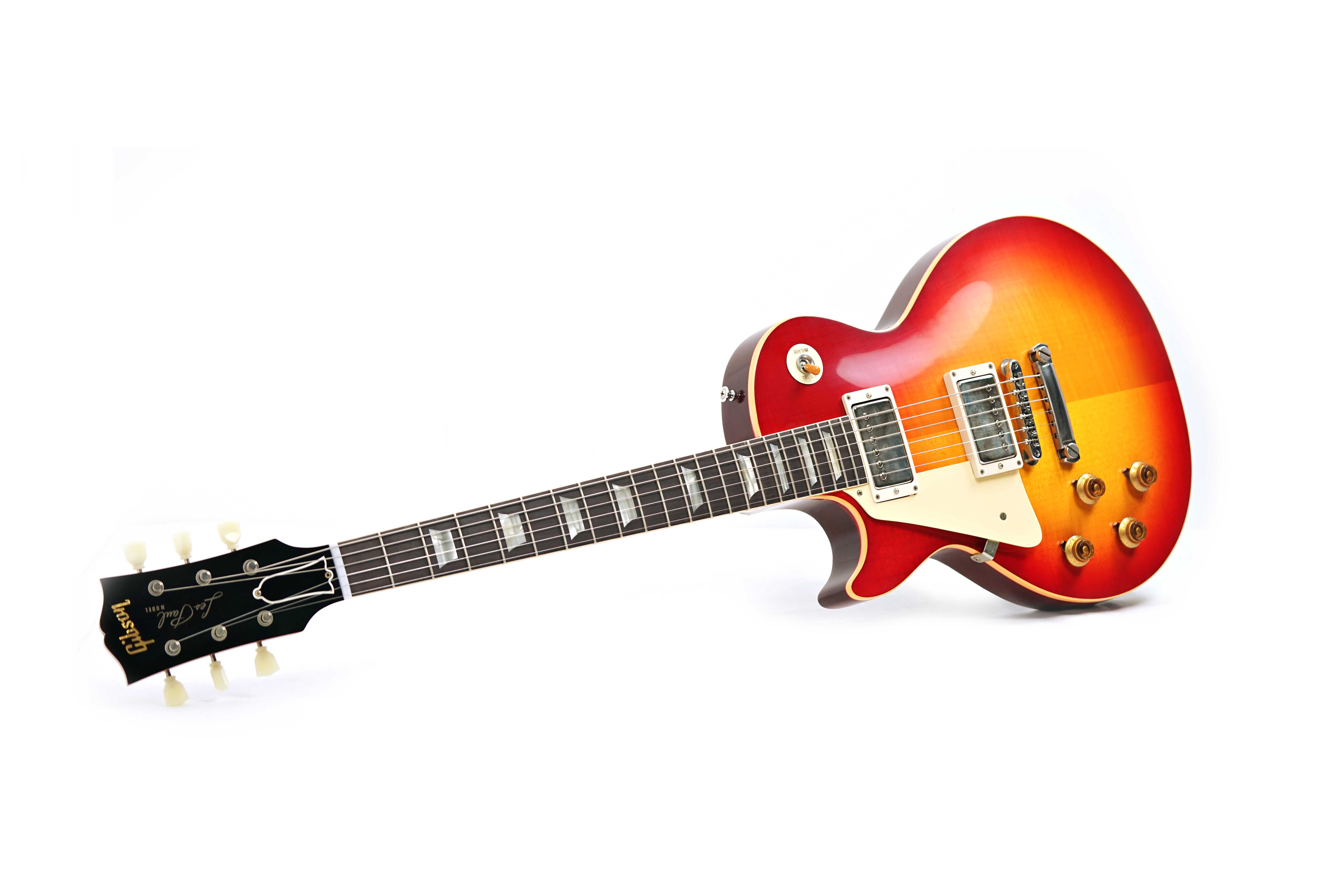 GUITARGUITAR Gibson Custom Shop 1958 Les Paul Standard Washed Cherry Sunburst VOS Left Handed #841618