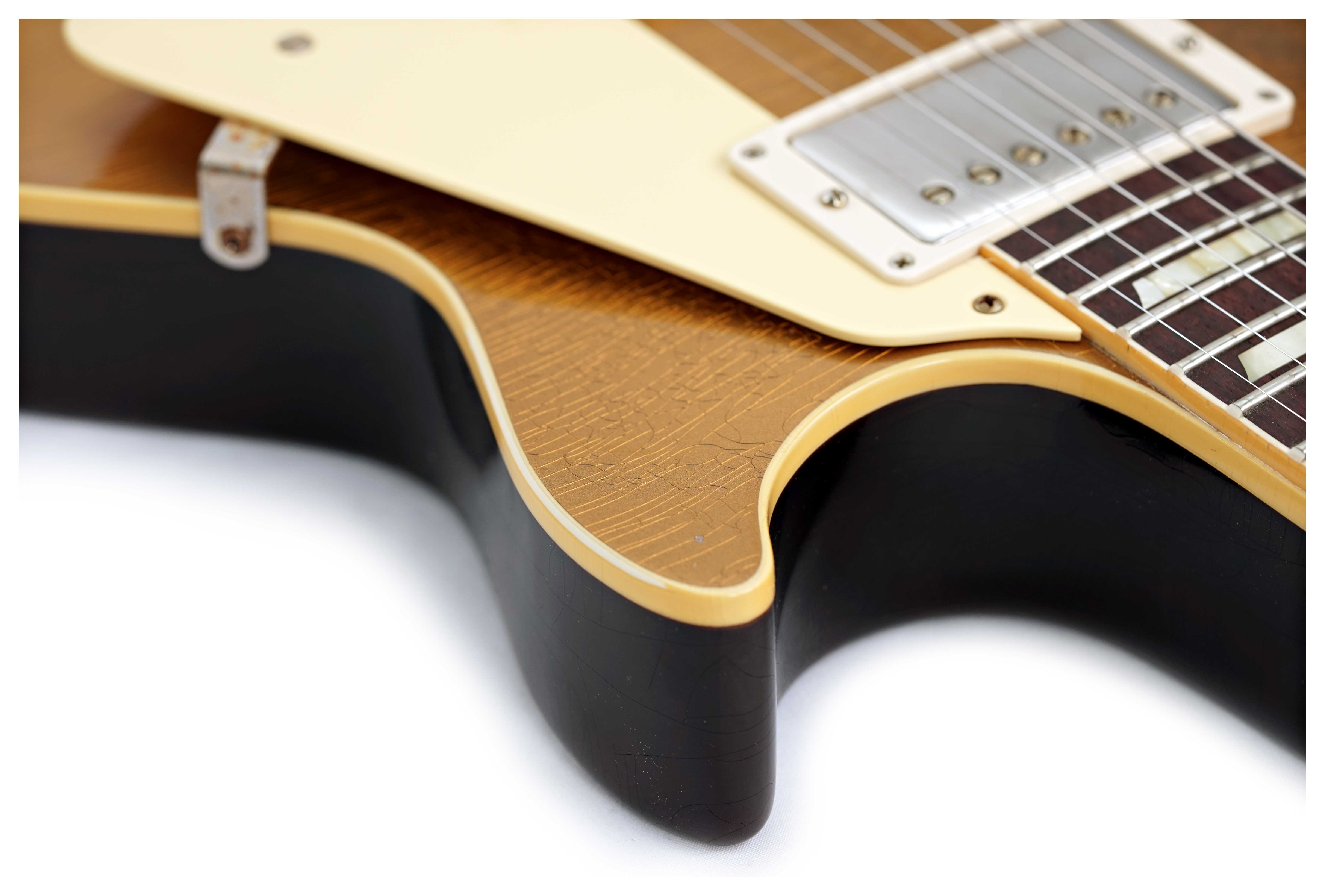 GUITARGUITAR Gibson Custom Shop Murphy Lab 1957 Les Paul Reissue Light Aged Goldtop Darkback #74301