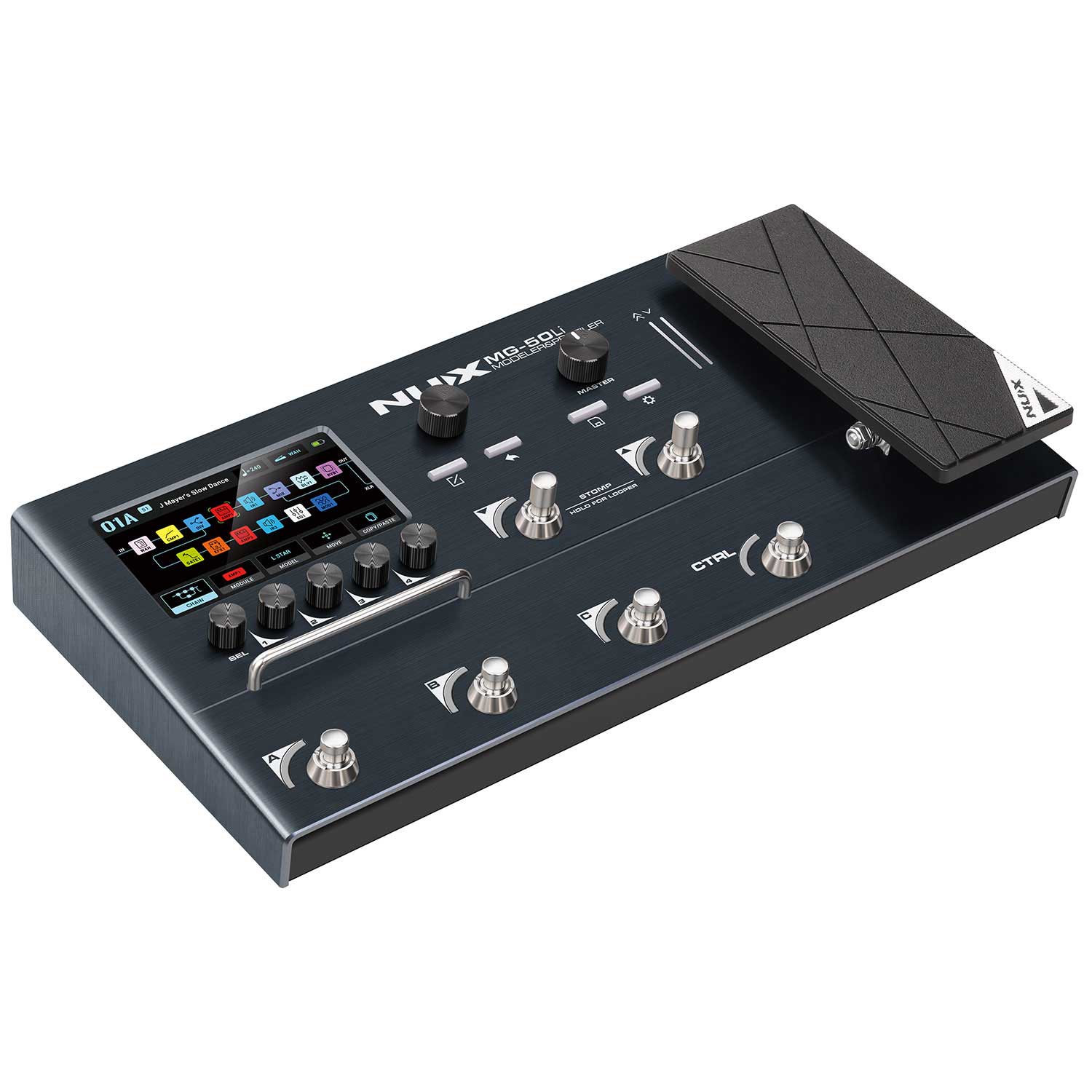 GUITARGUITAR NUX MG-50li Guitar Multi FX Processor and Profiler Dark Blue