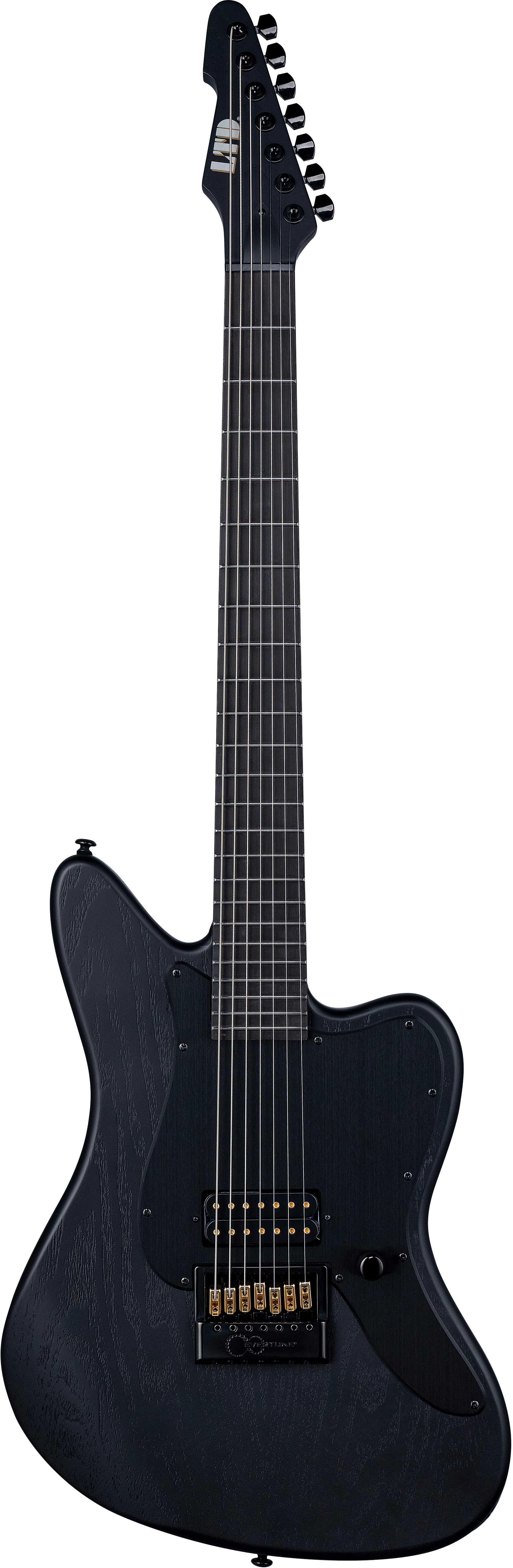 GUITARGUITAR ESP LTD AW-XJ7 Alex Wade Baritone Evertune Black Open Grain Satin
