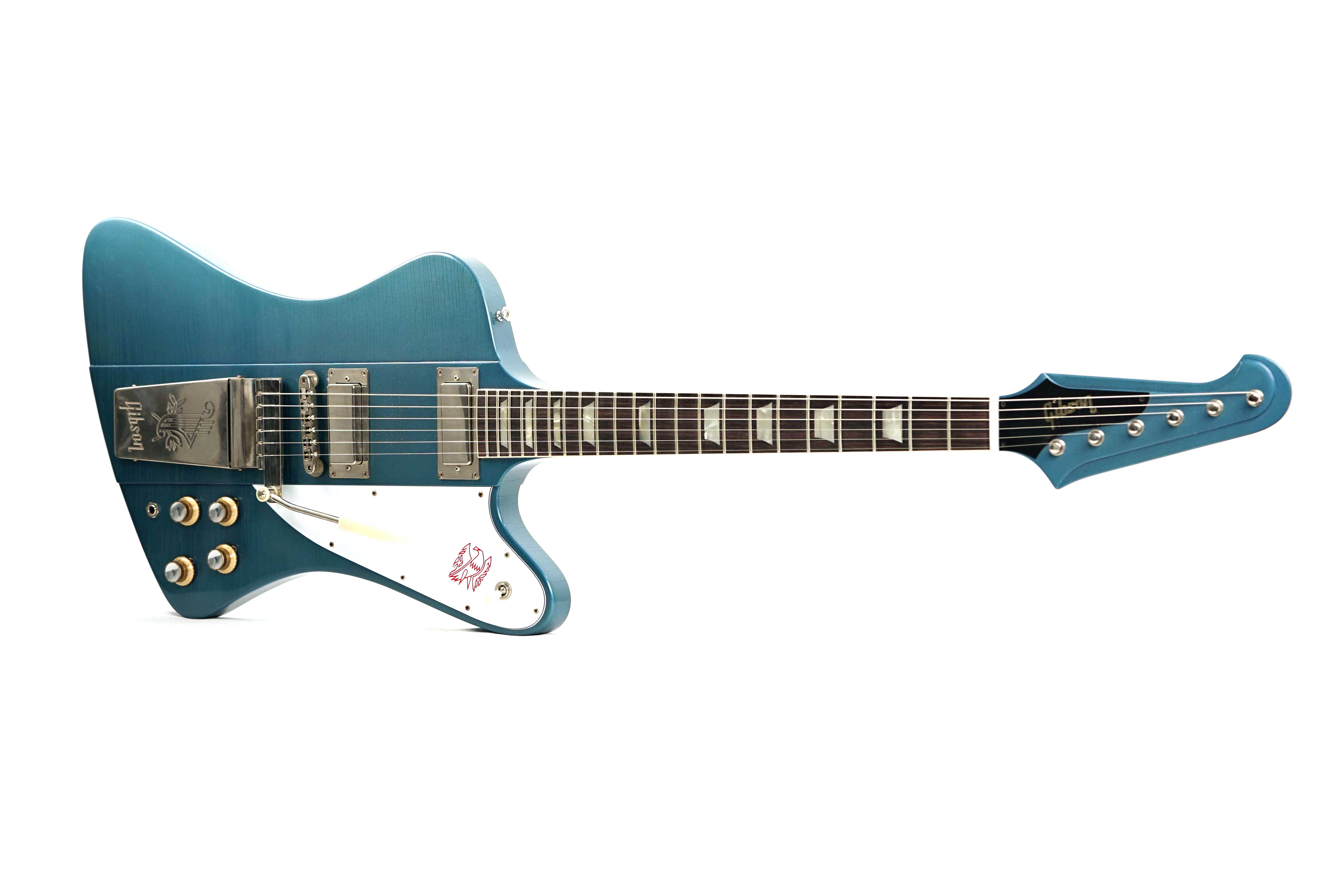 GUITARGUITAR Gibson Custom Shop 1963 Firebird V with Maestro Vibrola Ultra Light Aged Pelham Blue #405043