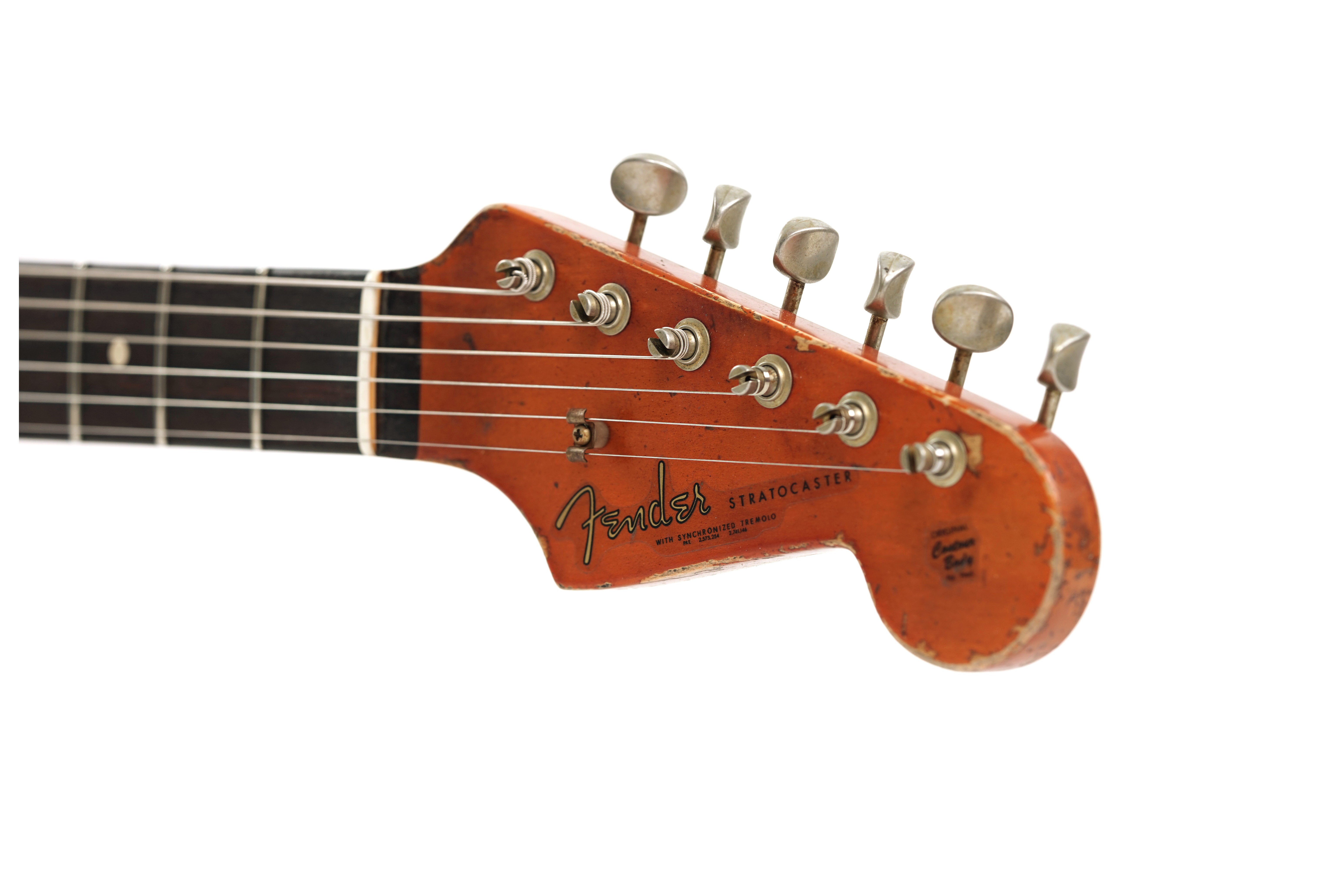 GUITARGUITAR Fender Custom Shop 61 Stratocaster Relic Fiesta Red Master Built by Levi Perry #R132225