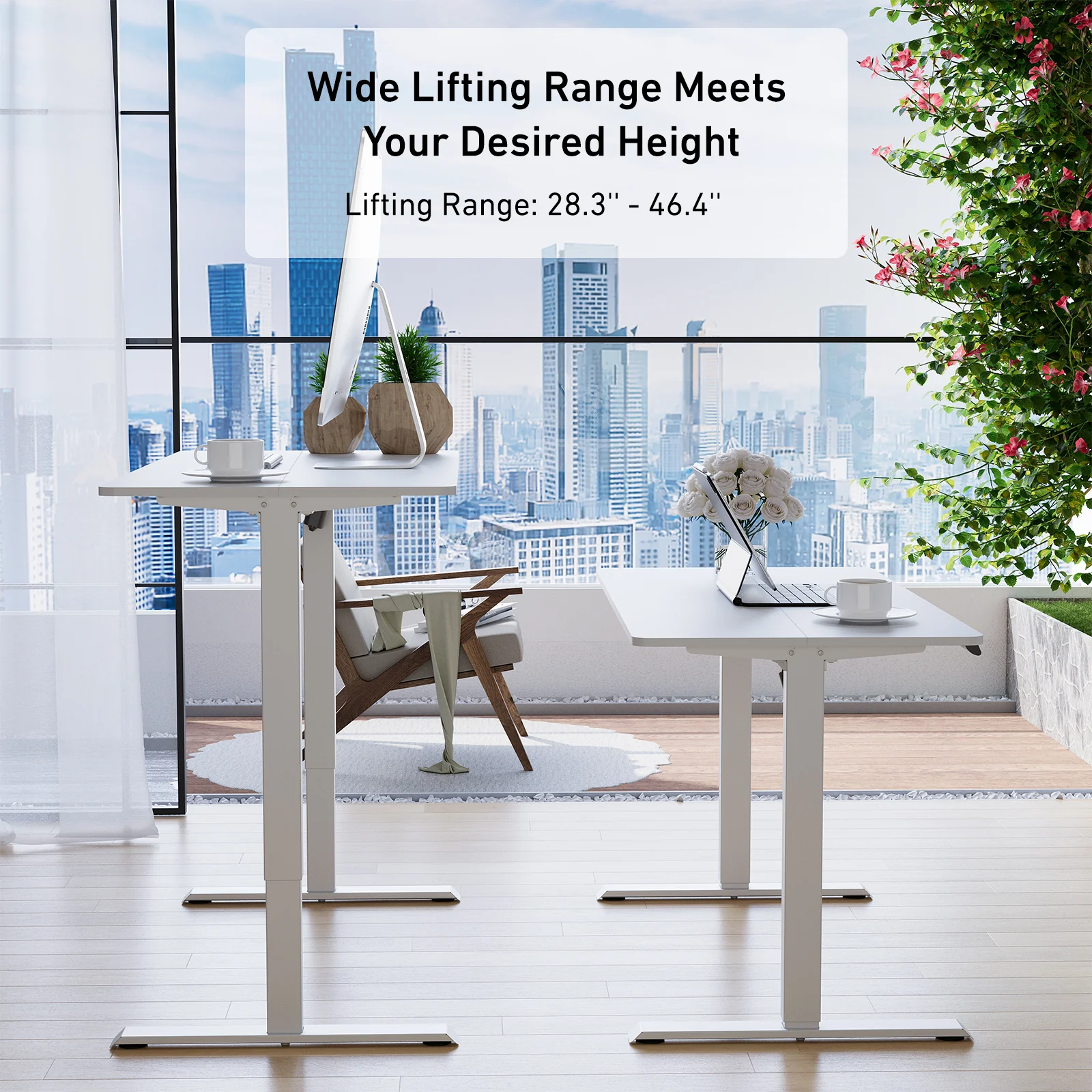DeerRun®Electric Standing Desk, 39 x 23 Inches Height Adjustable