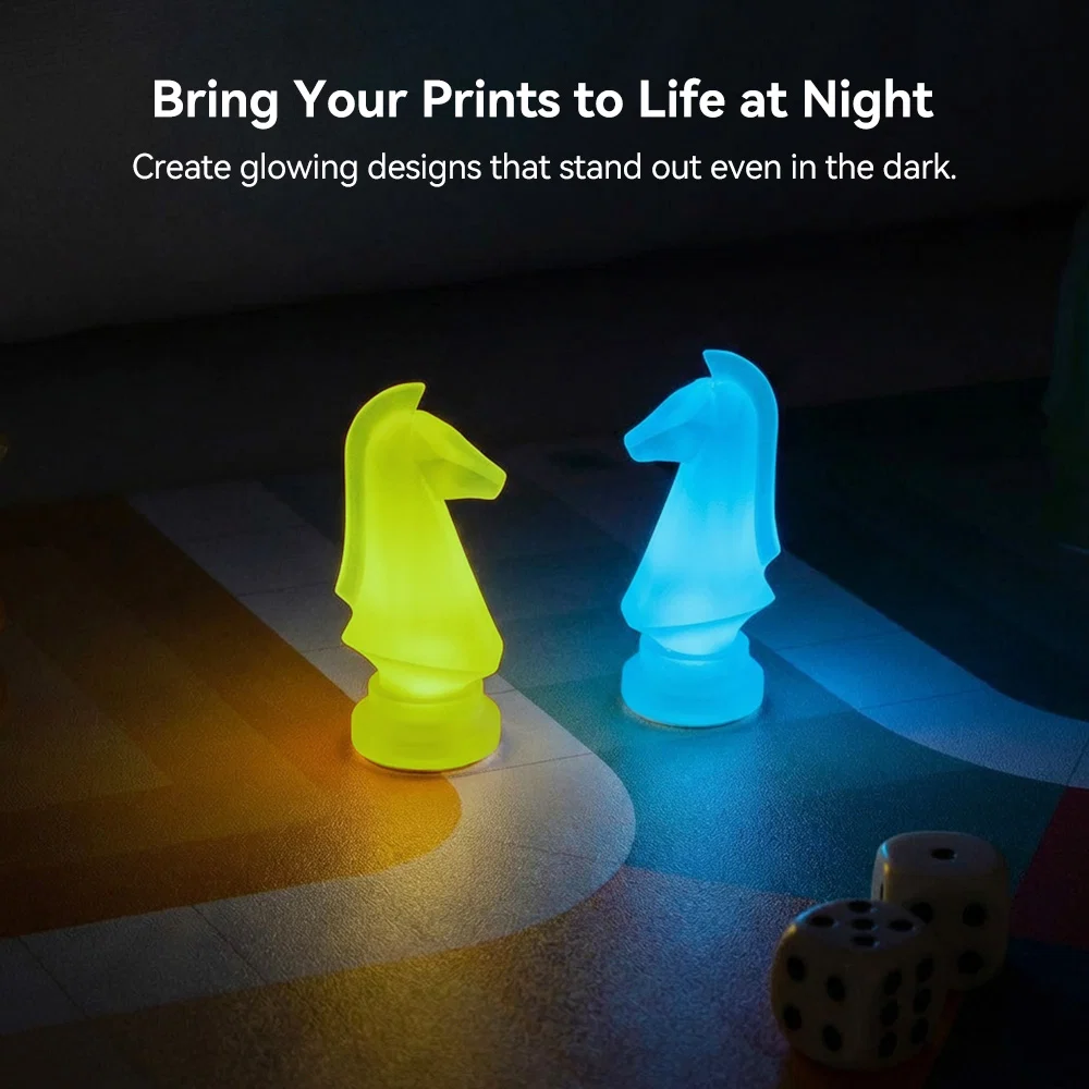 [MOQ: 3KG] PETG Glow in The Dark (Luminous) 3D Printer Filament 1KG