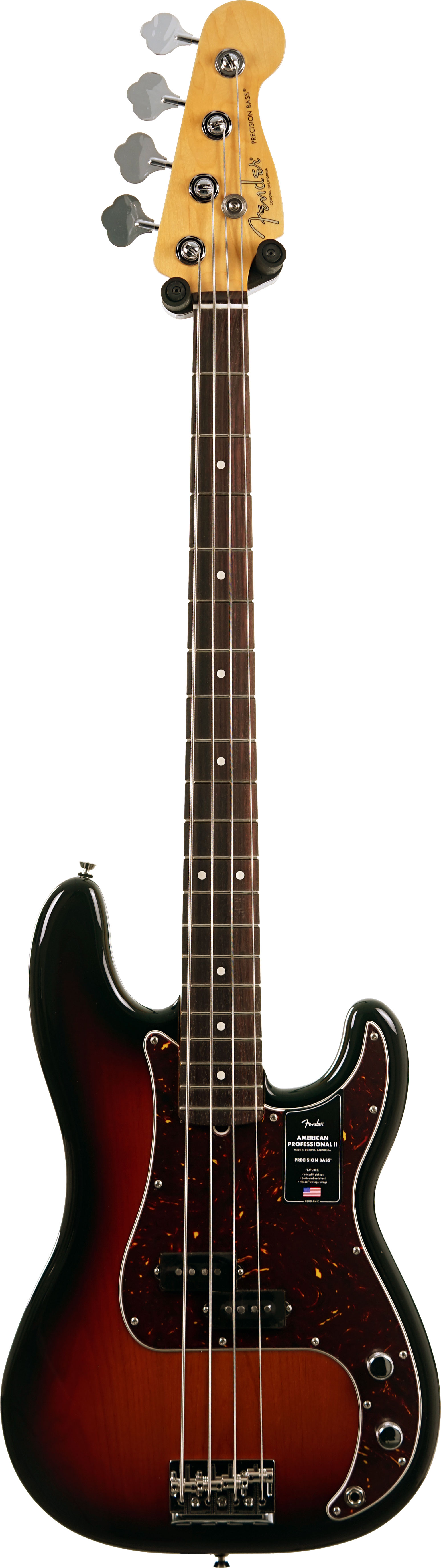 GUITARGUITAR Fender American Professional II Precision Bass 3 Tone Sunburst Rosewood Fingerboard (Ex-Demo) #US25098739