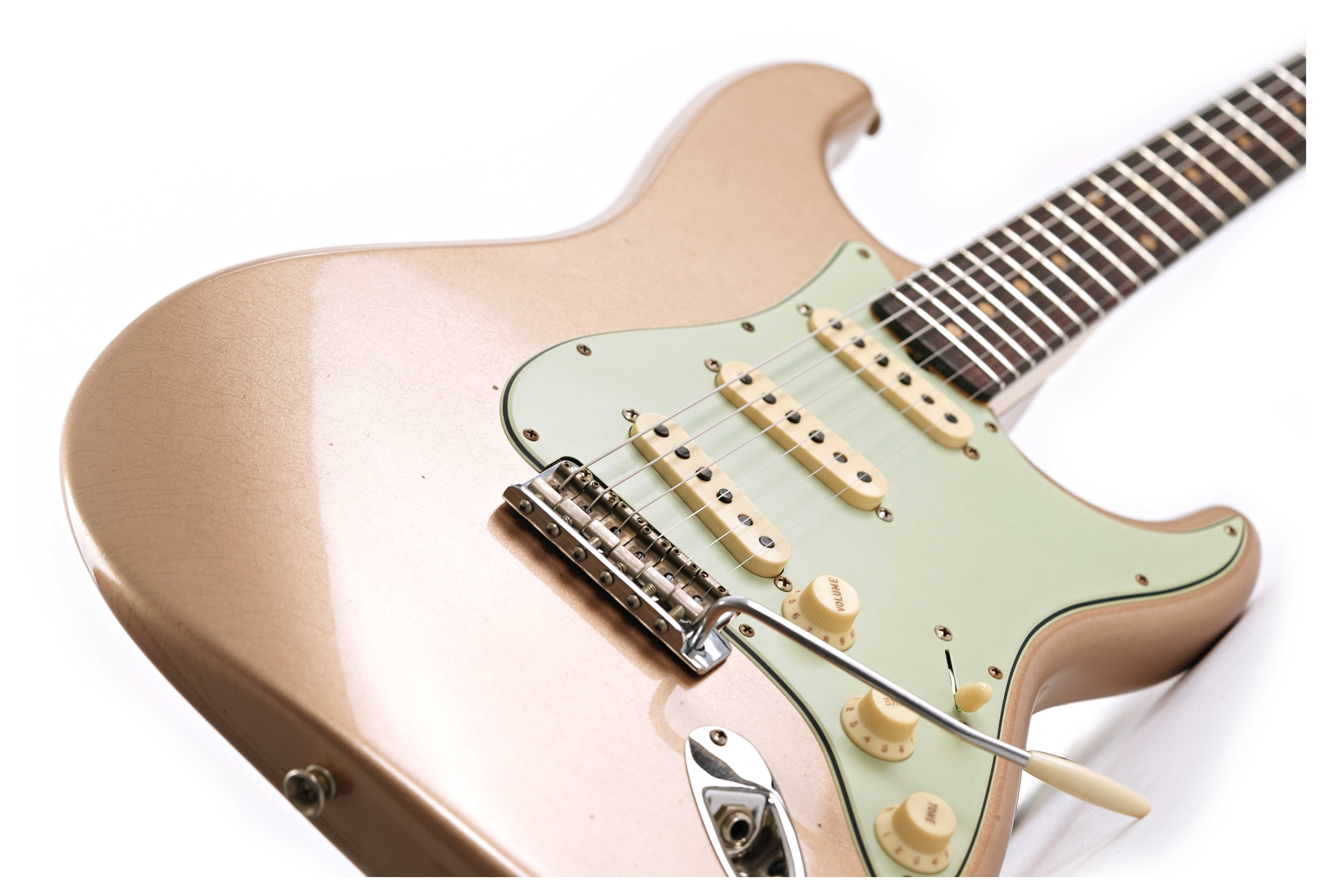 GUITARGUITAR Fender Custom Shop 1959 Stratocaster Journeyman Relic Super Faded Aged Firemist Gold #CZ581728