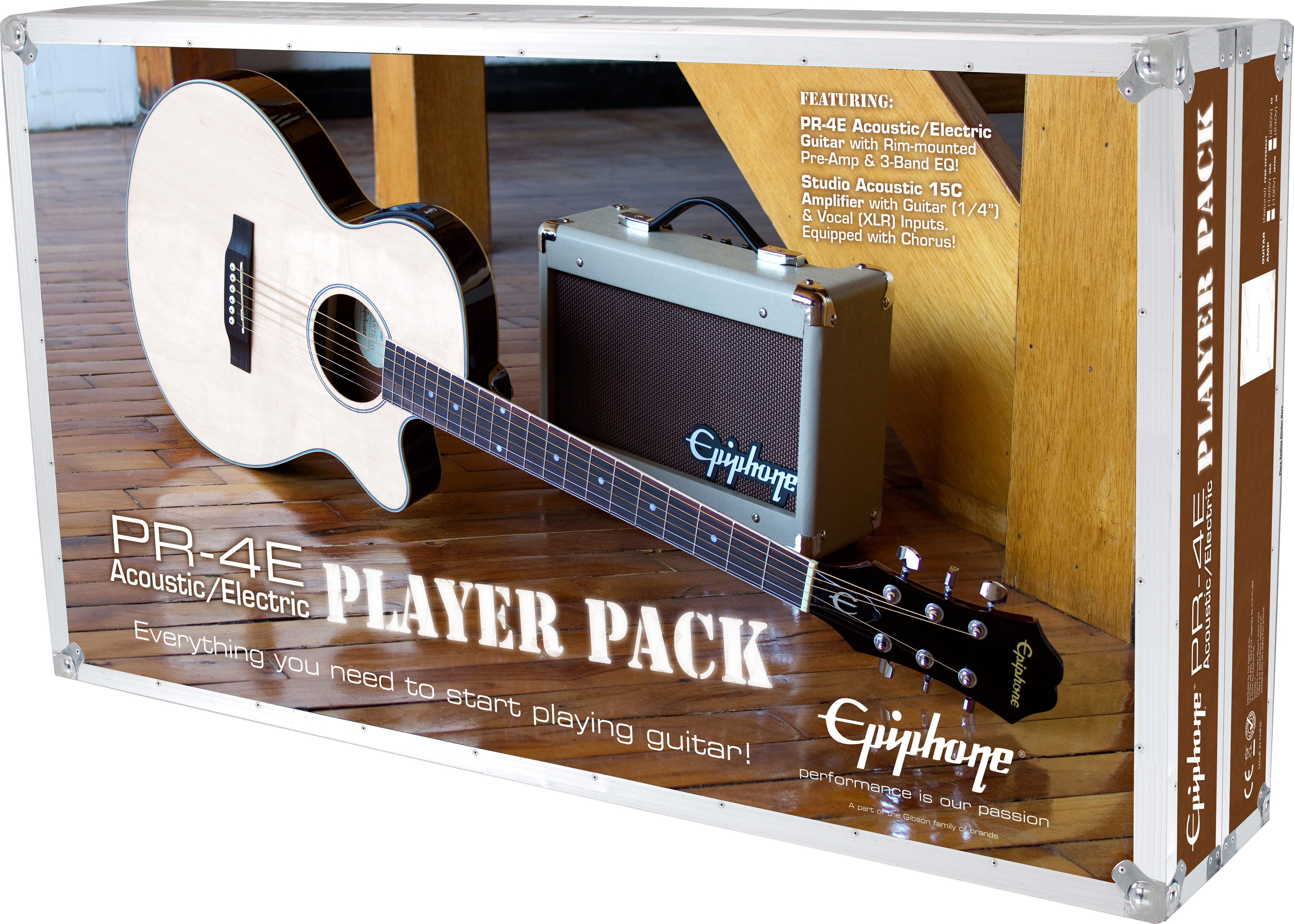 GUITARGUITAR Epiphone PR-4E Player Pack Natural