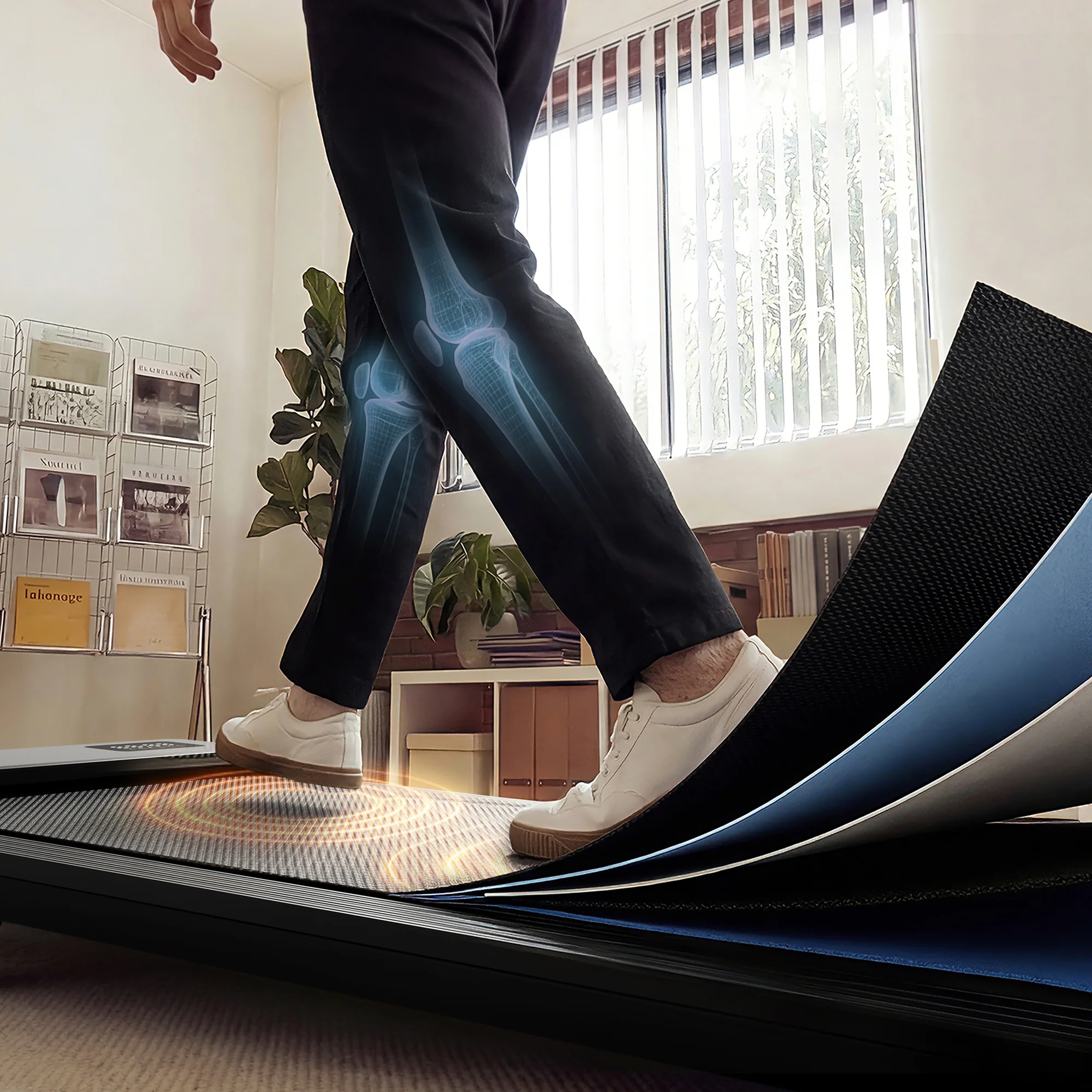 DeerRun 2026 Q2 Urban Plus Smart Walking Pad with 7% Incline for Space-Saving Active Walking