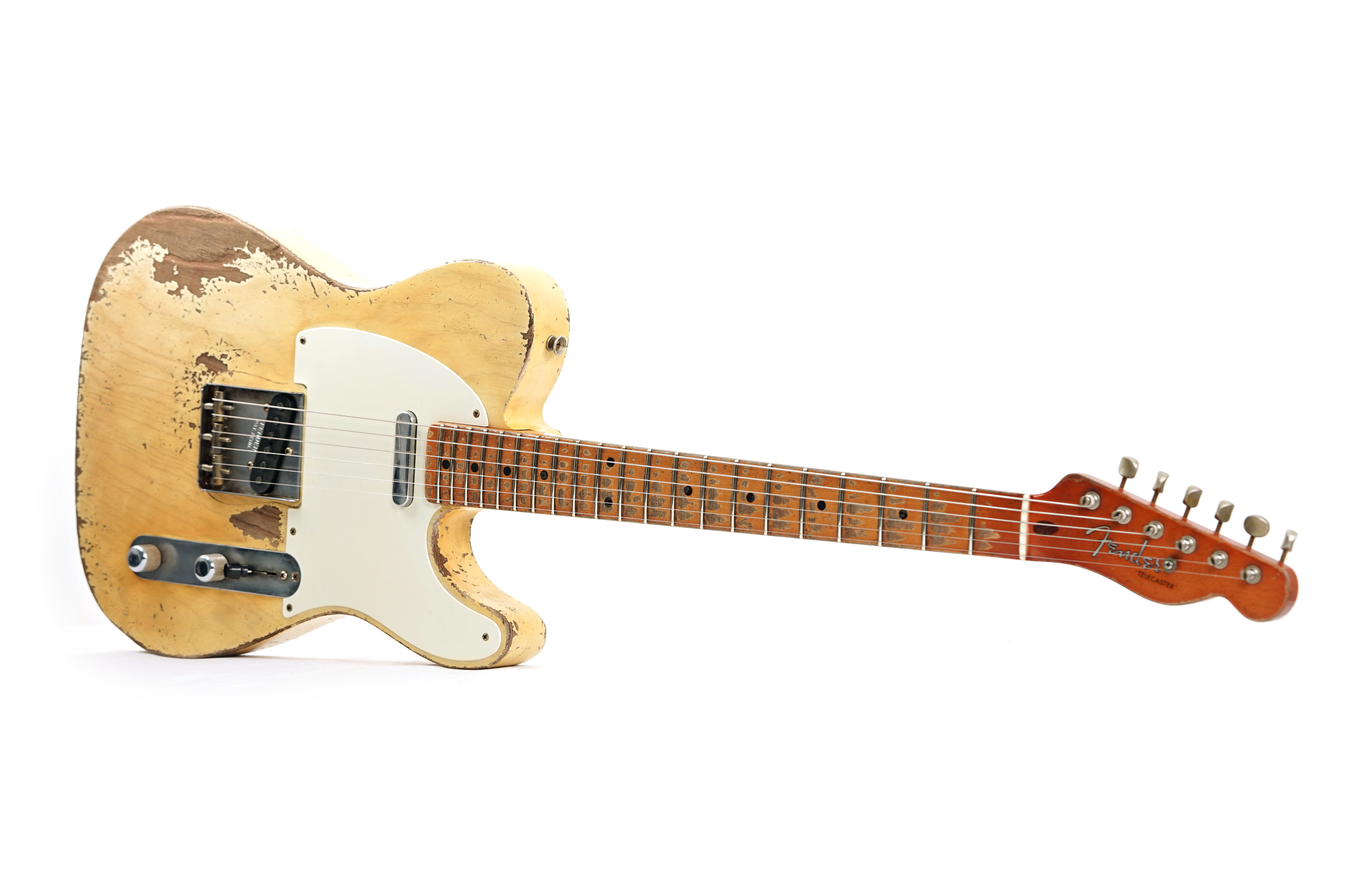 GUITARGUITAR Fender Custom Shop 1955 Telecaster Heavy Relic Masterbuilt By Dale Wilson Aged White Blonde #CZ552240