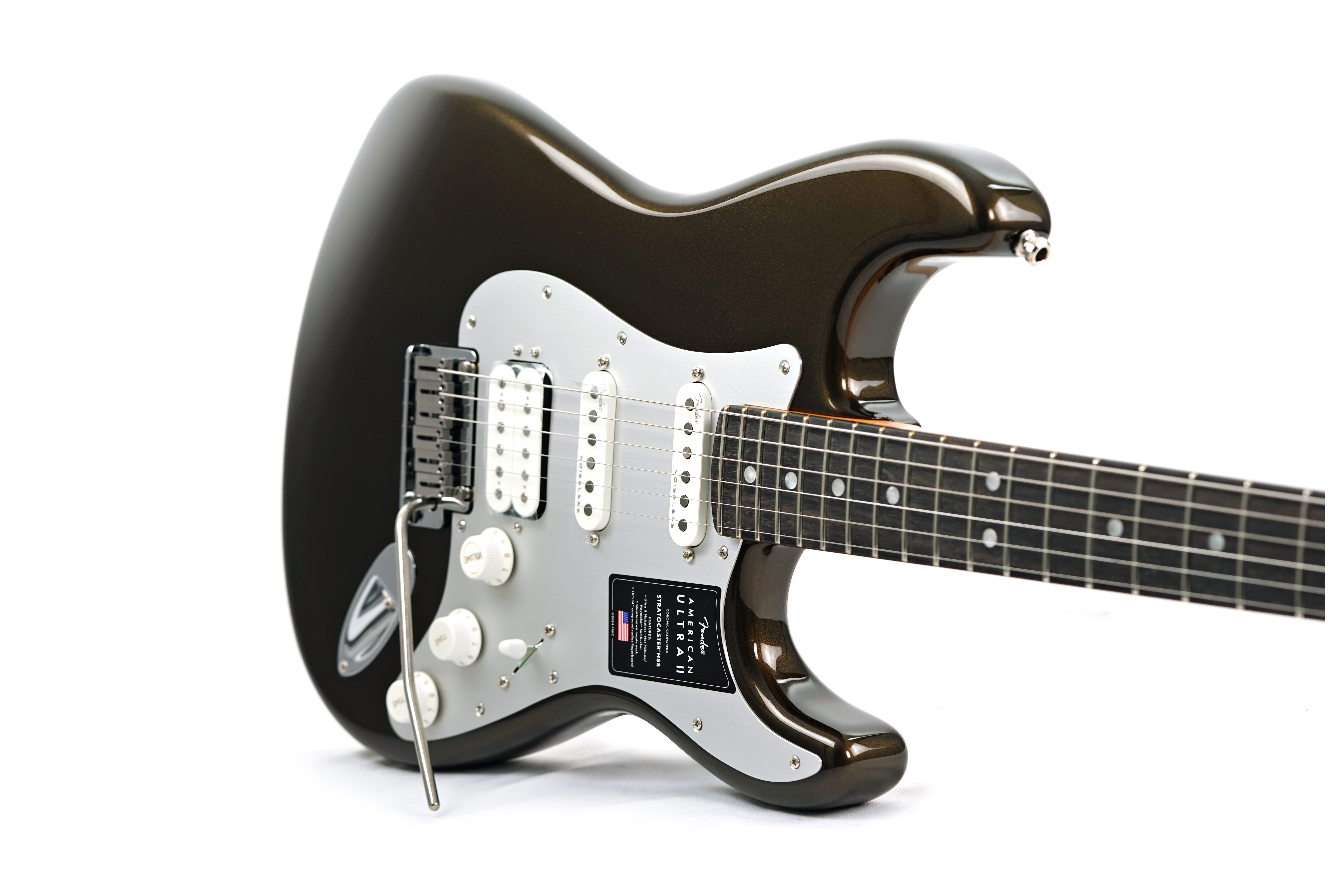 GUITARGUITAR Fender American Ultra II Stratocaster HSS Ebony Fingerboard Texas Tea