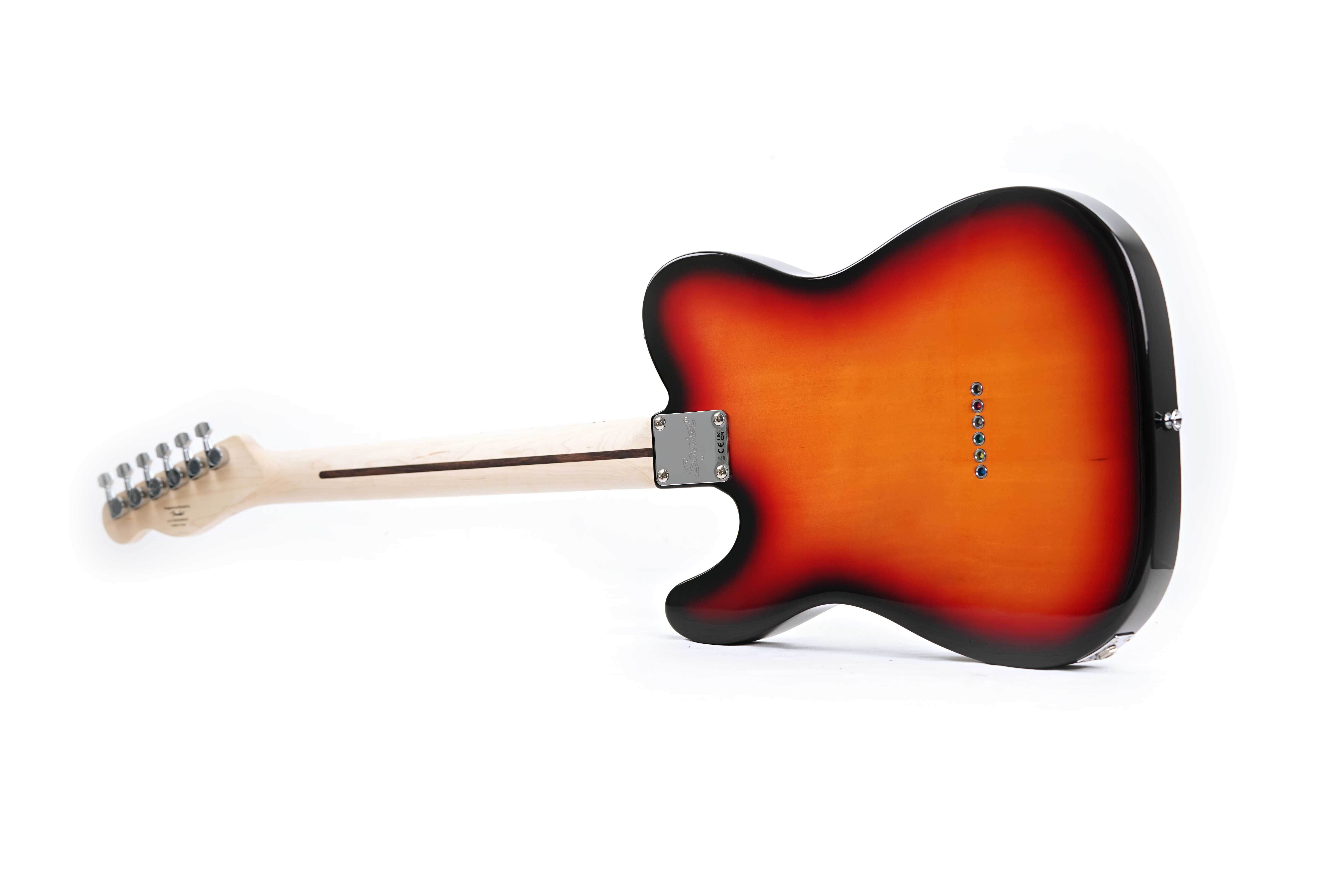 GUITARGUITAR Squier Affinity Series Telecaster Thinline White Pickguard 3-Colour Sunburst Maple Fingerboard