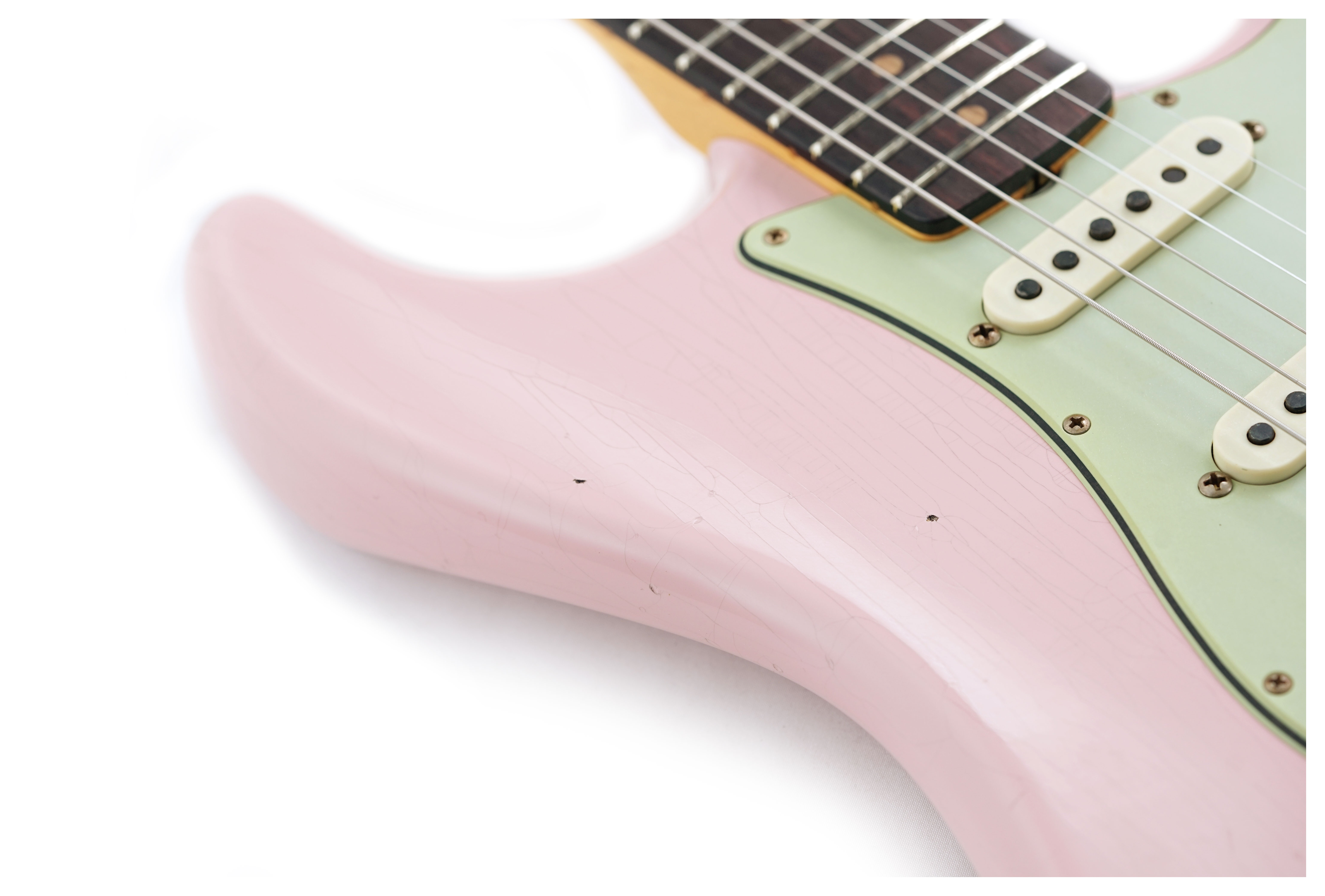 GUITARGUITAR Fender Custom Shop 1959 Collection Stratocaster Journeyman Relic Shell Pink Rosewood Fingerboard #CZ587030