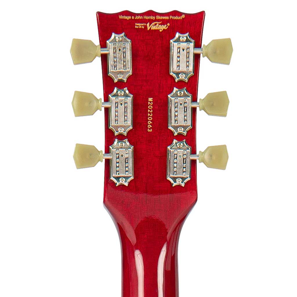 GUITARGUITAR Vintage Revo Series Superthin Guitar Cherry Red