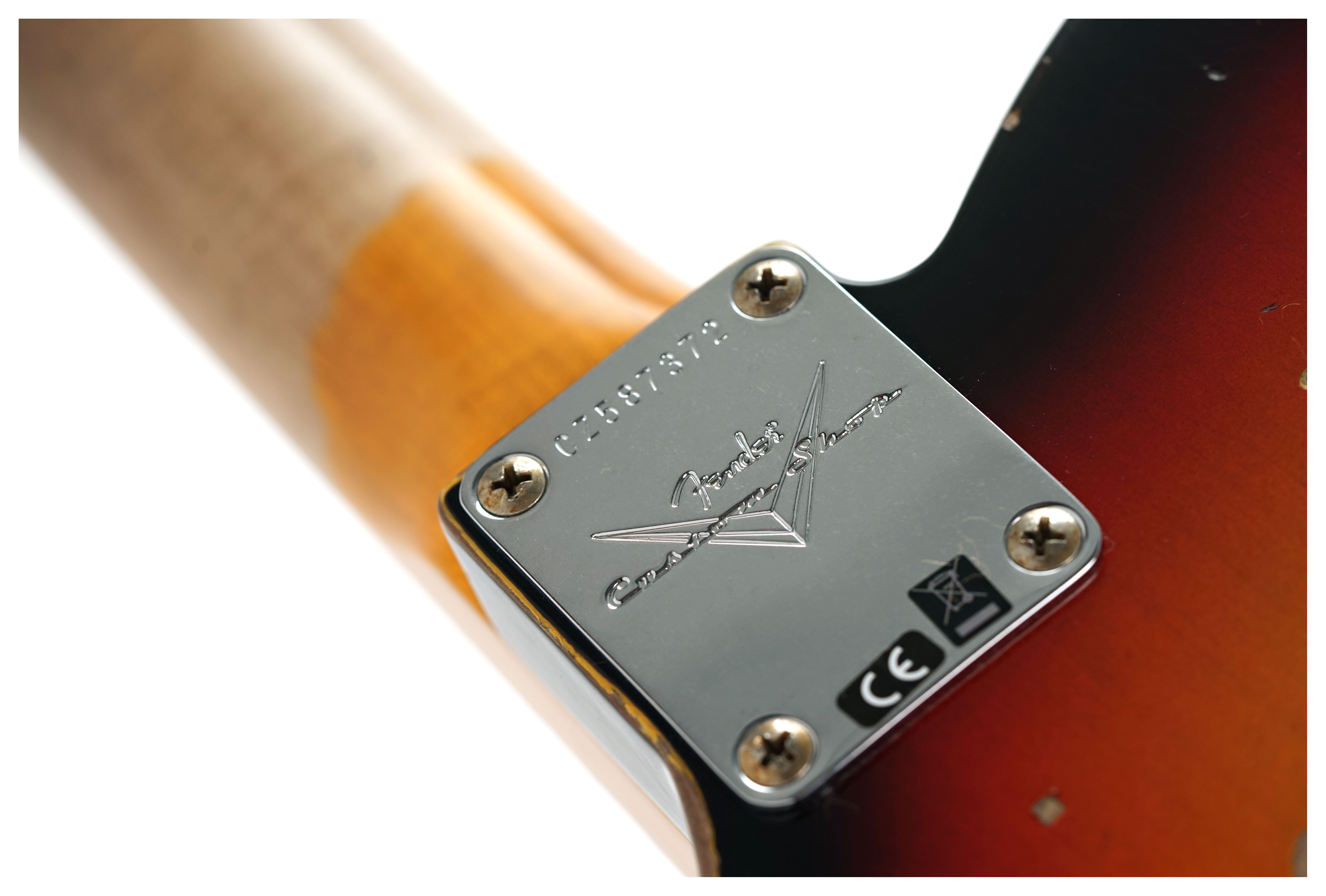 GUITARGUITAR Fender Custom Shop 1961 Telecaster Heavy Relic Faded Aged Bleached 3 Colour Sunburst #CZ587372