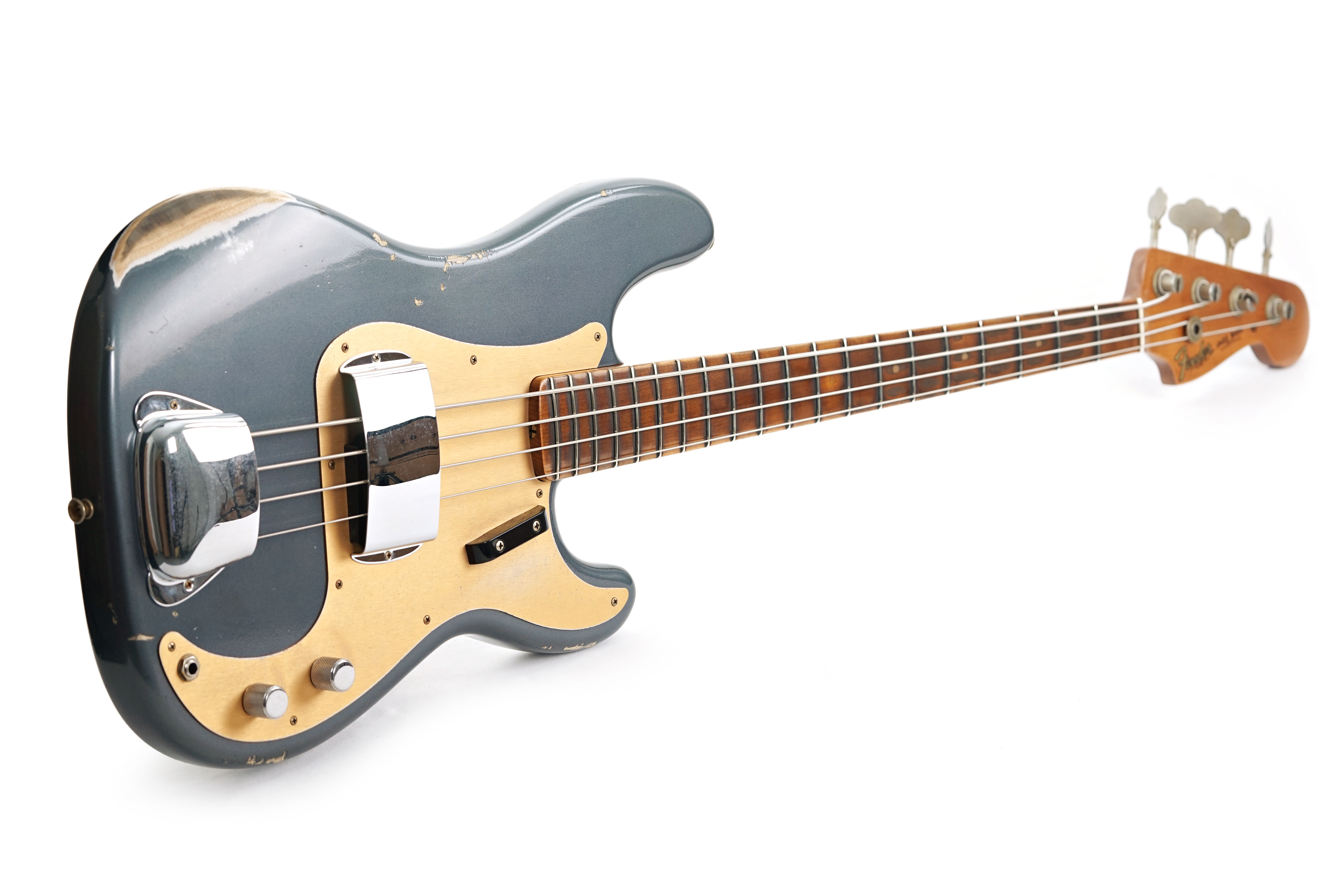 GUITARGUITAR Fender Custom Shop Precision Jazz Bass Relic Charcoal Frost Metallic #R143504