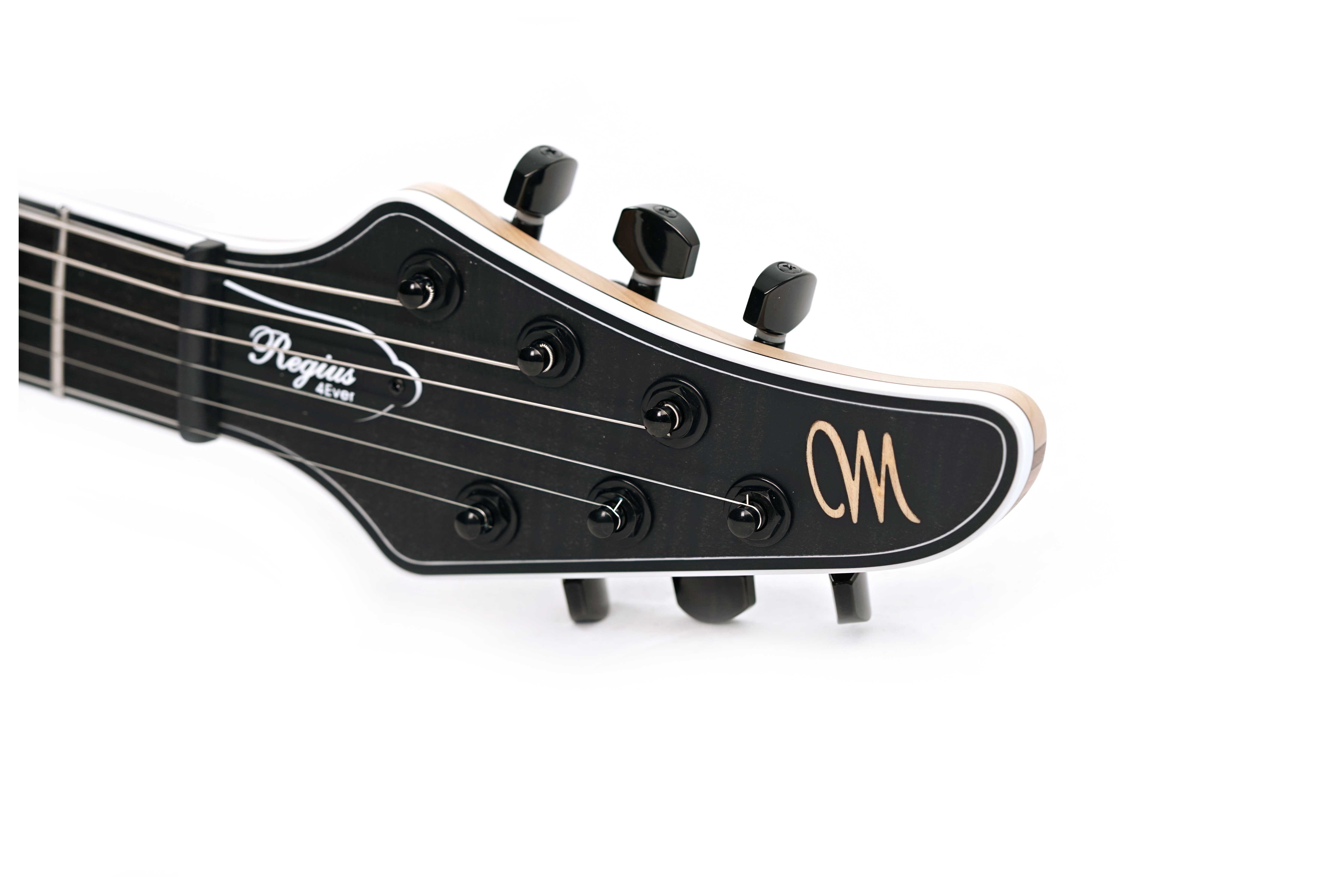 GUITARGUITAR Mayones Regius 6 4Ever, Flame Maple 3A, Trans Black Satin, Black Limba Body #RP2409341