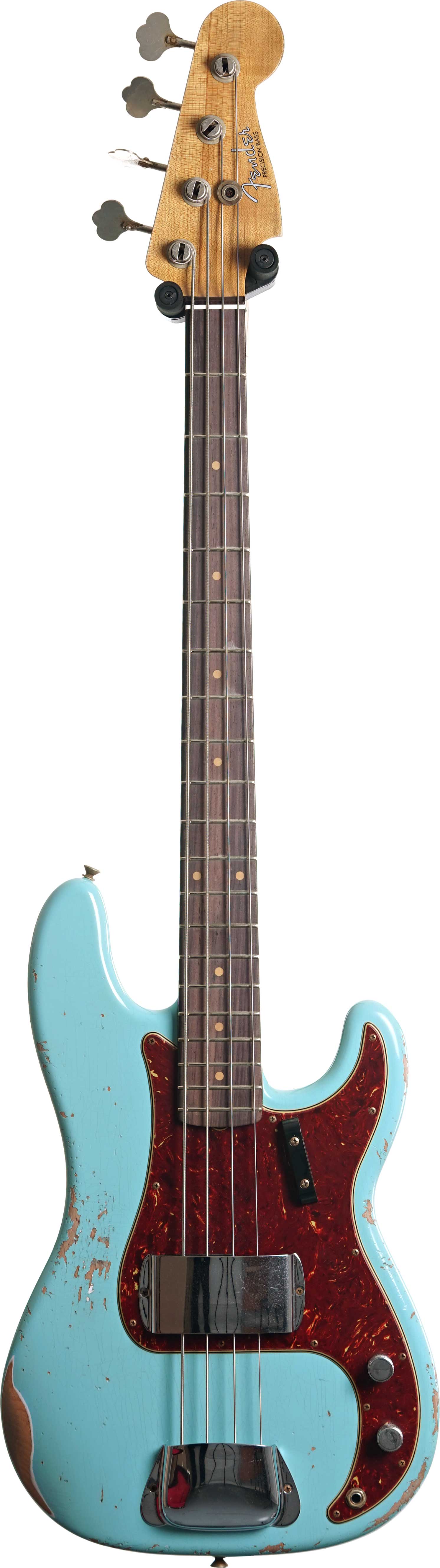 GUITARGUITAR Fender Custom Shop Limited Edition 1963 Precision Bass Heavy Relic Aged Daphne Blue #CZ580843