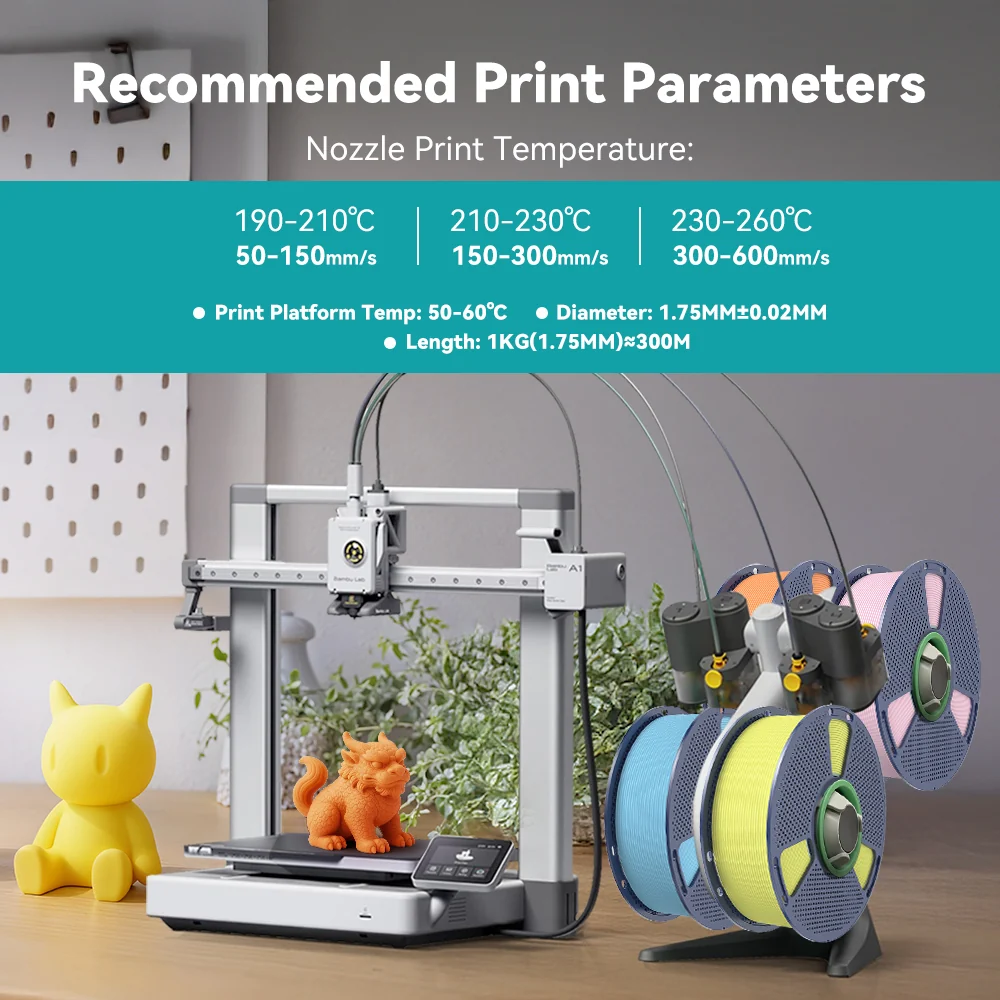 [MOQ: 6KG] High Speed Matte PLA 3D Printer Filament 1KG
