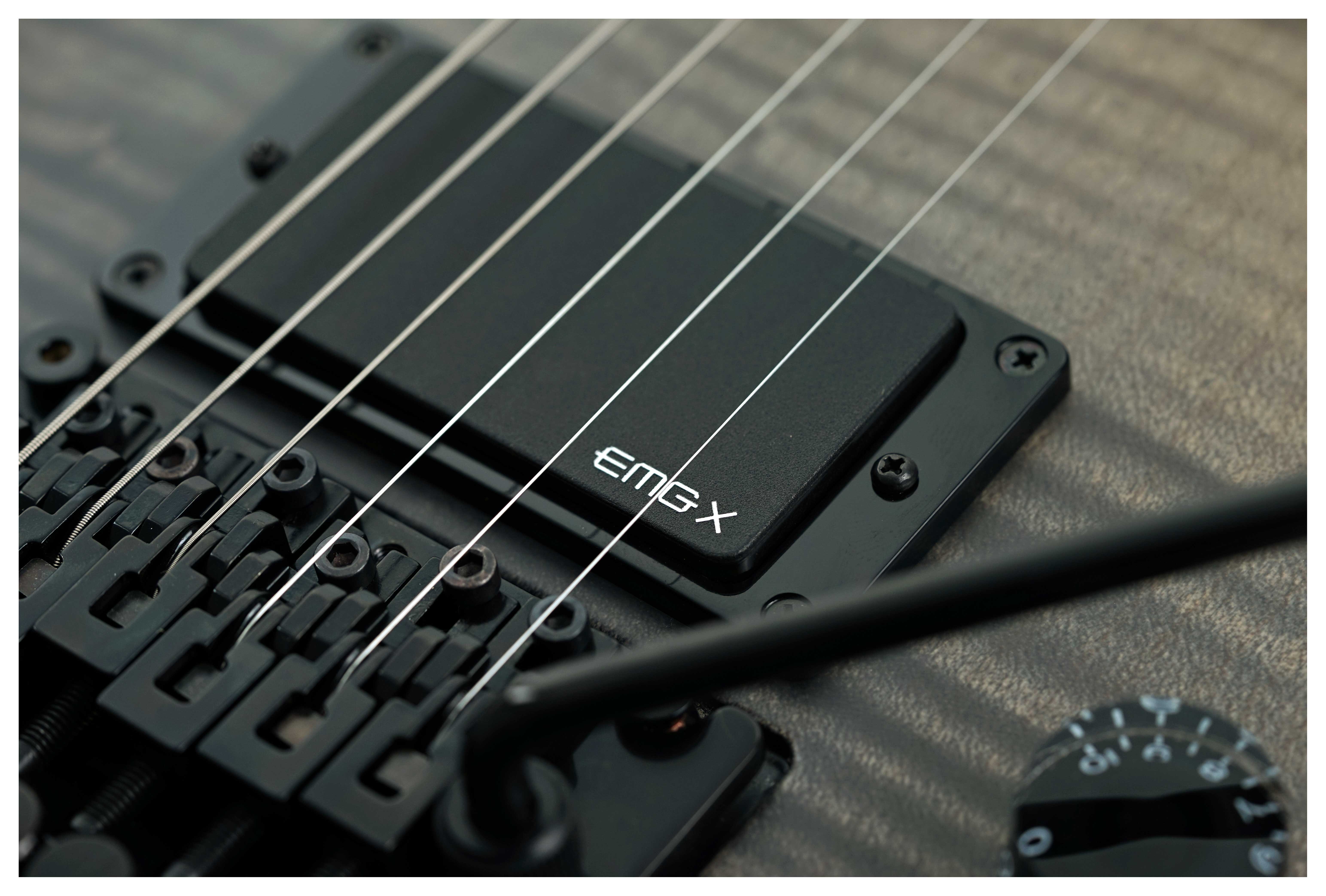 GUITARGUITAR ESP USA Eclipse Flame Maple EMG FR Black Natural Fade Satin (Ex-Demo) #US24302