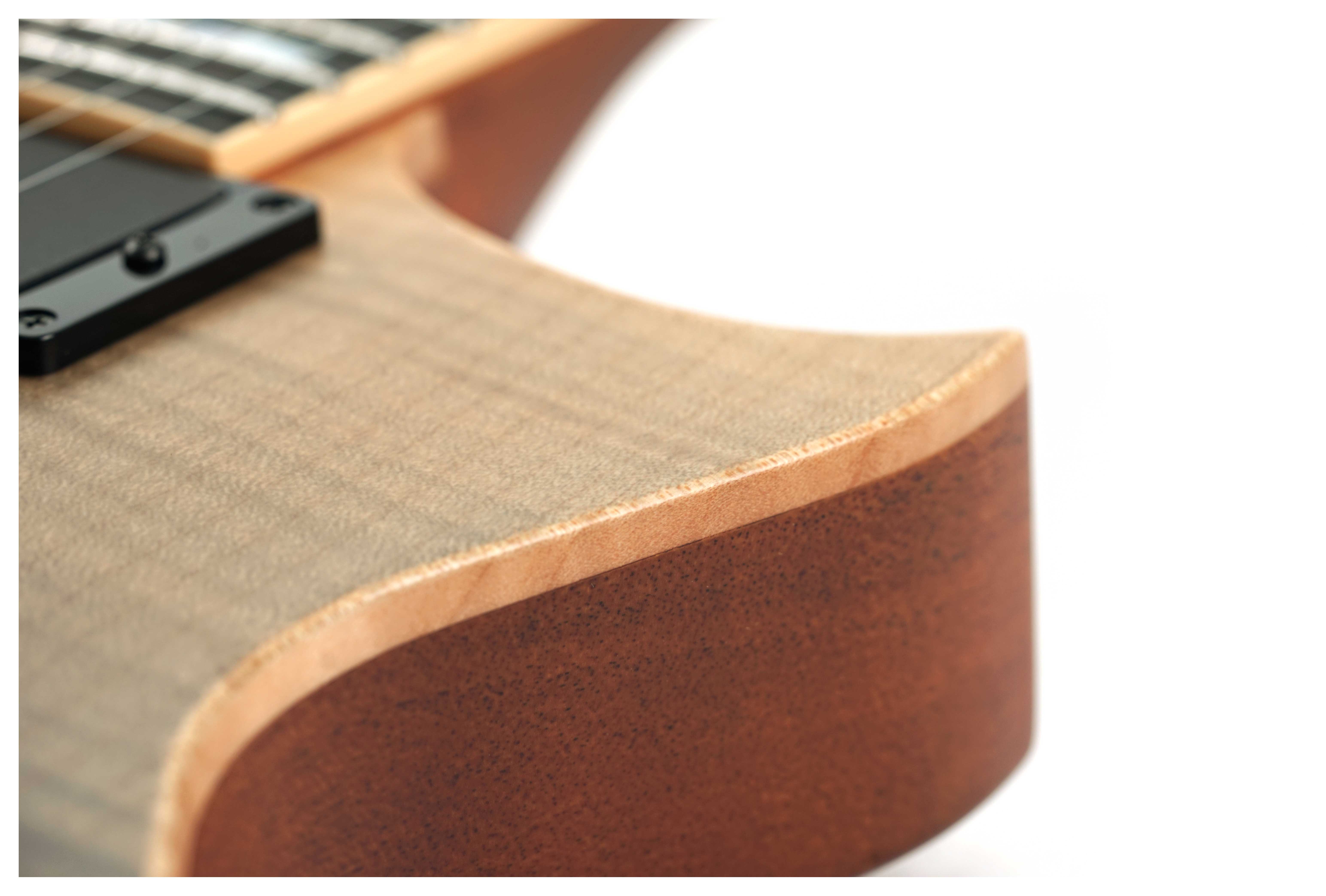 GUITARGUITAR ESP USA Eclipse Flame Maple EMG FR Black Natural Fade Satin (Ex-Demo) #US24302