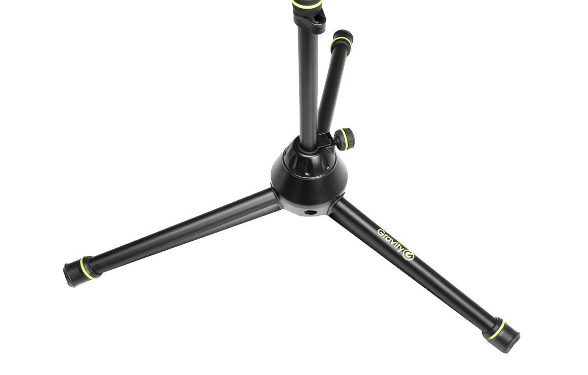 GUITARGUITAR Gravity MS 4221 B Short Microphone Stand with Folding Tripod Base and 2-Point Adjustment Boom