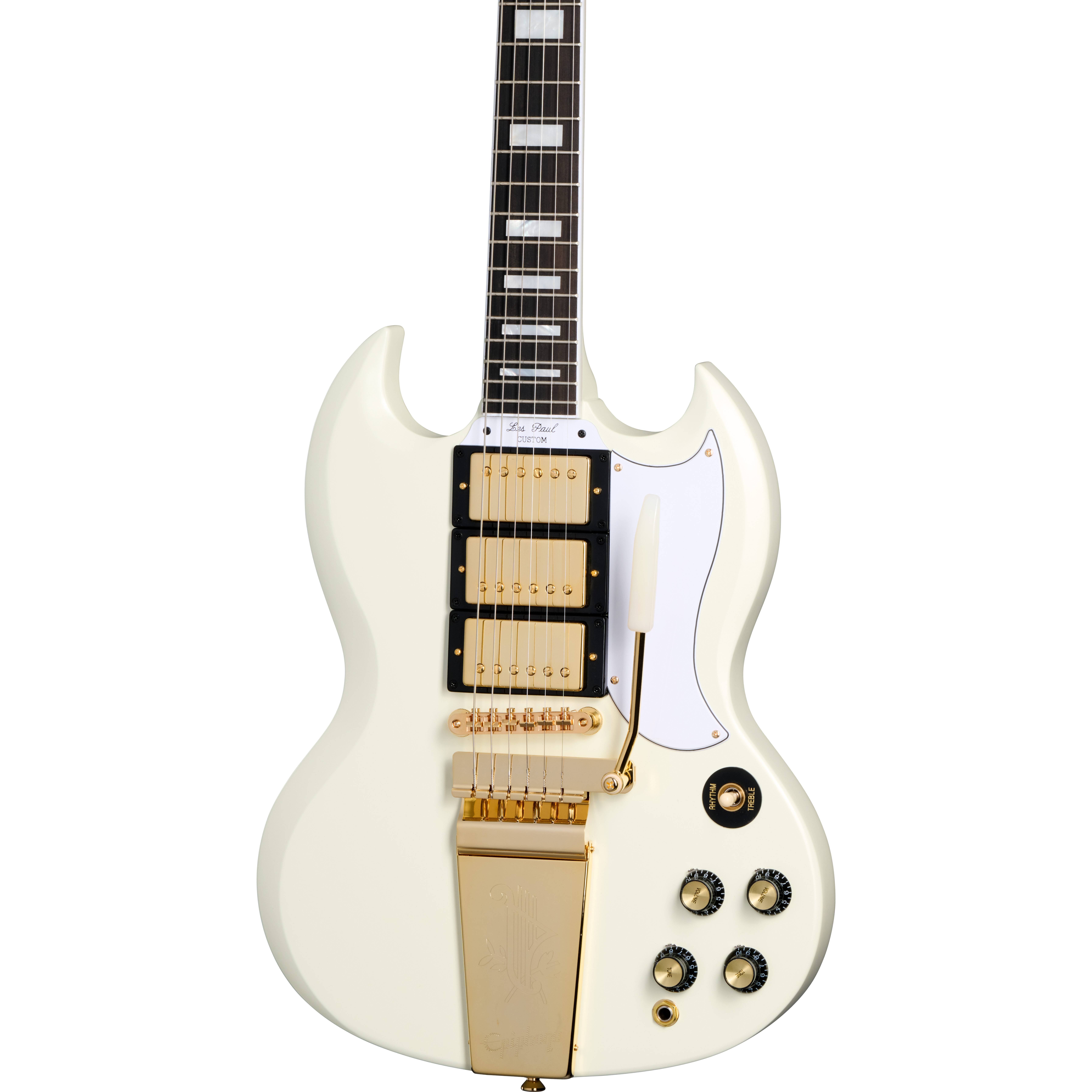GUITARGUITAR Epiphone Inspired by Gibson Custom 1963 Les Paul SG Custom With Maestro Vibrola Classic White