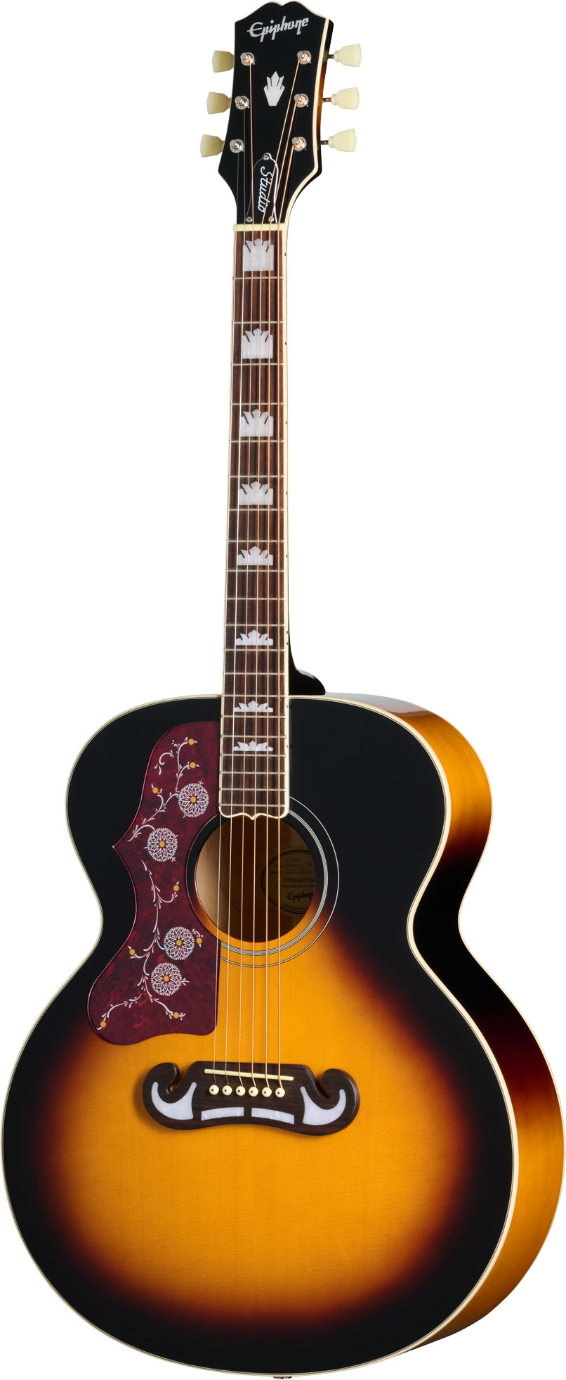 GUITARGUITAR Epiphone J-200 Studio Left Handed Vintage Sunburst