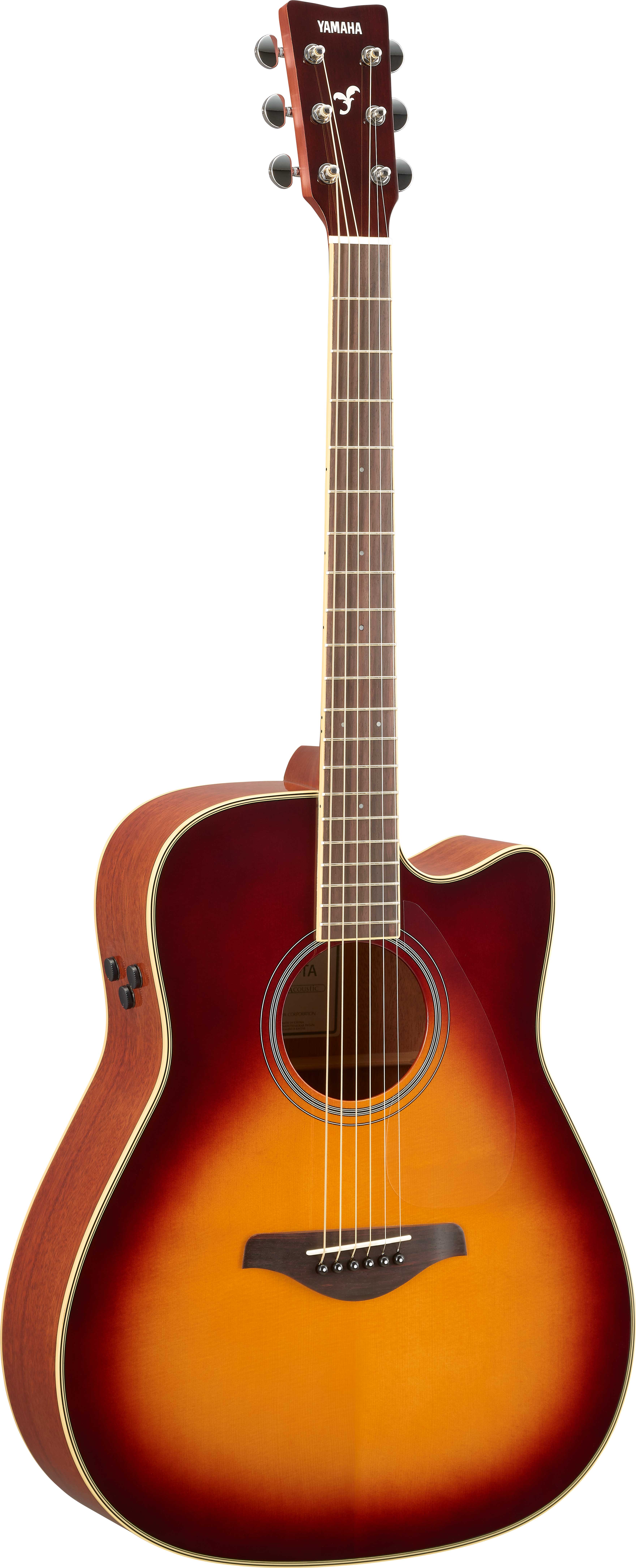 GUITARGUITAR Yamaha FGC-TA Transacoustic FG Cutaway Brown Sunburst