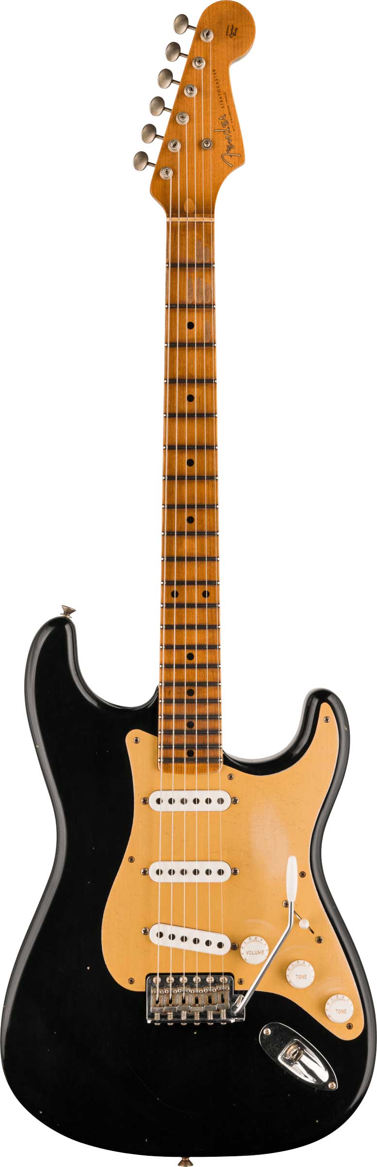GUITARGUITAR Fender Custom Shop Limited Edition 1954 Roasted Stratocaster Journeyman Relic Aged Black