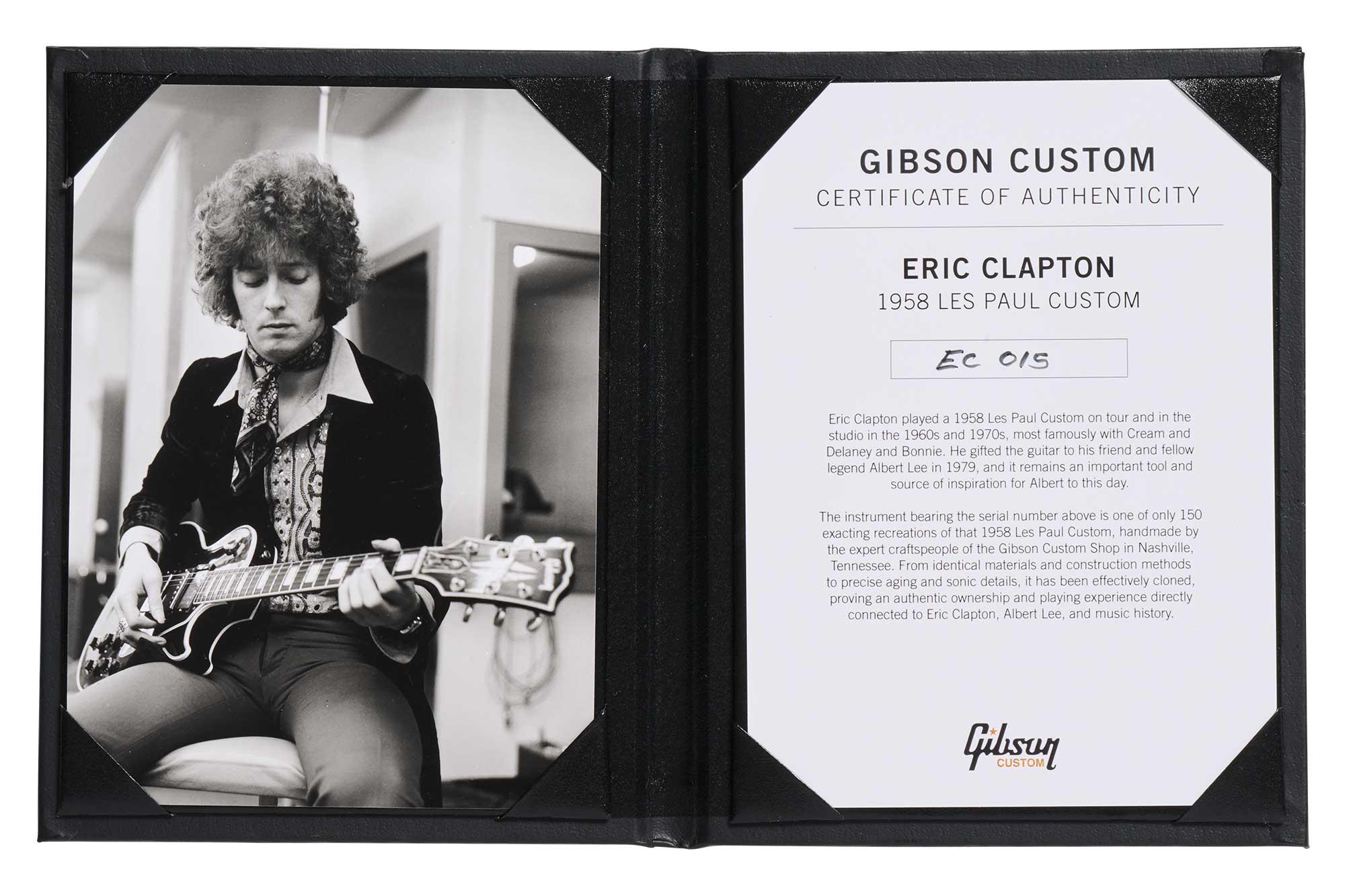 GUITARGUITAR Gibson Custom Shop Eric Clapton 1958 Les Paul Custom Ebony