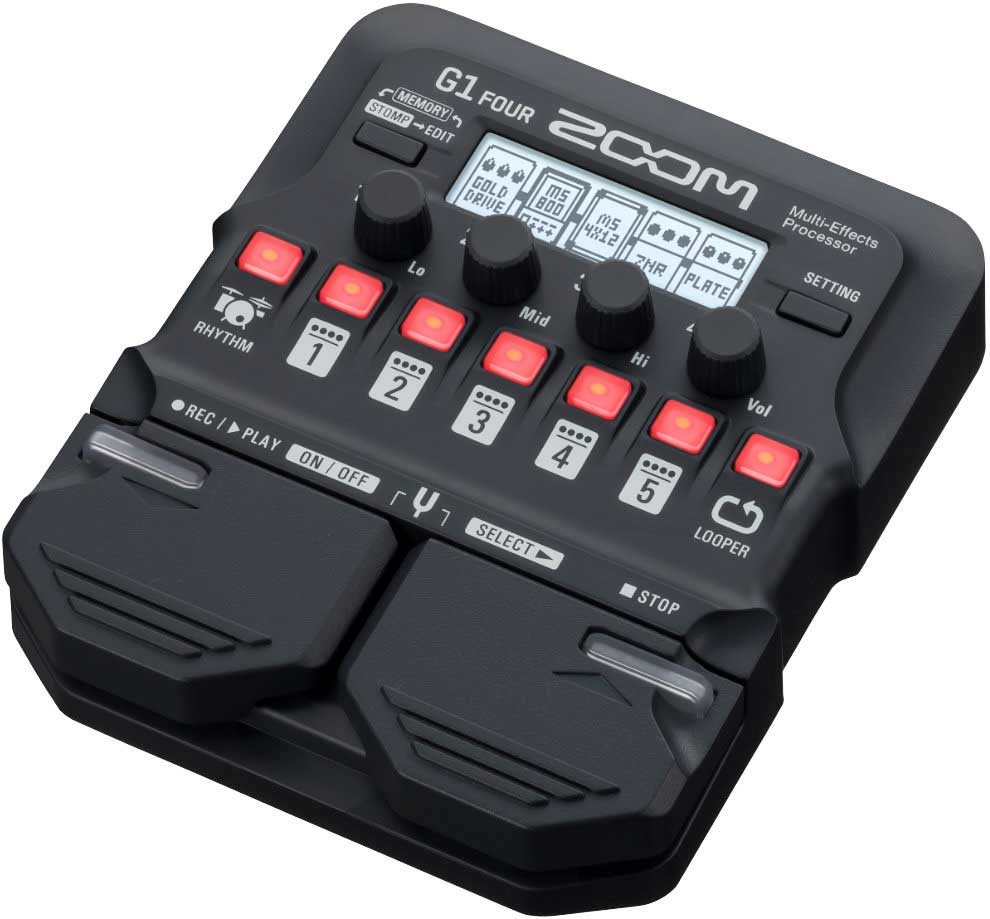 GUITARGUITAR Zoom G1 Four Guitar Amp Modeller and Multi Effects Processor Pedal