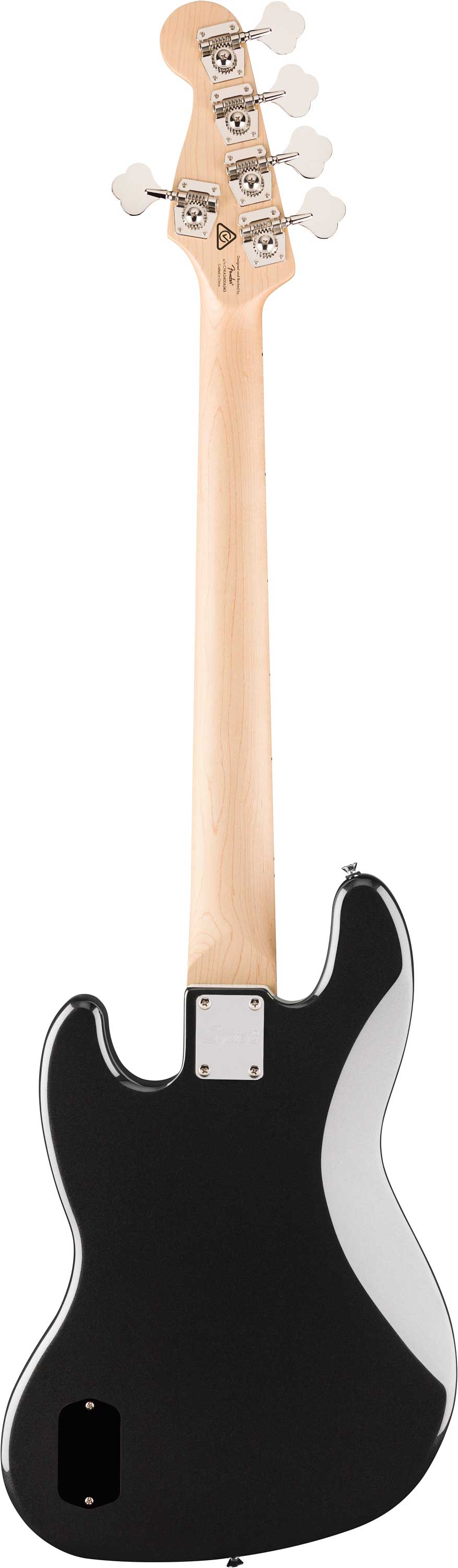 GUITARGUITAR Squier Affinity Series Active Jazz Bass V Black Pickguard Black Metallic Maple Fingerboard
