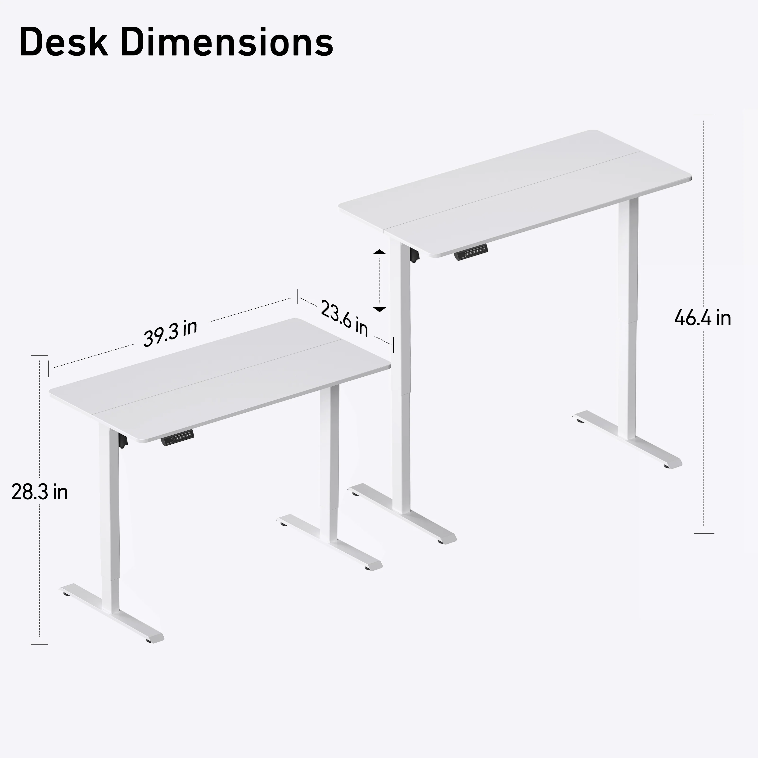DeerRun®Electric Standing Desk, 39 x 23 Inches Height Adjustable