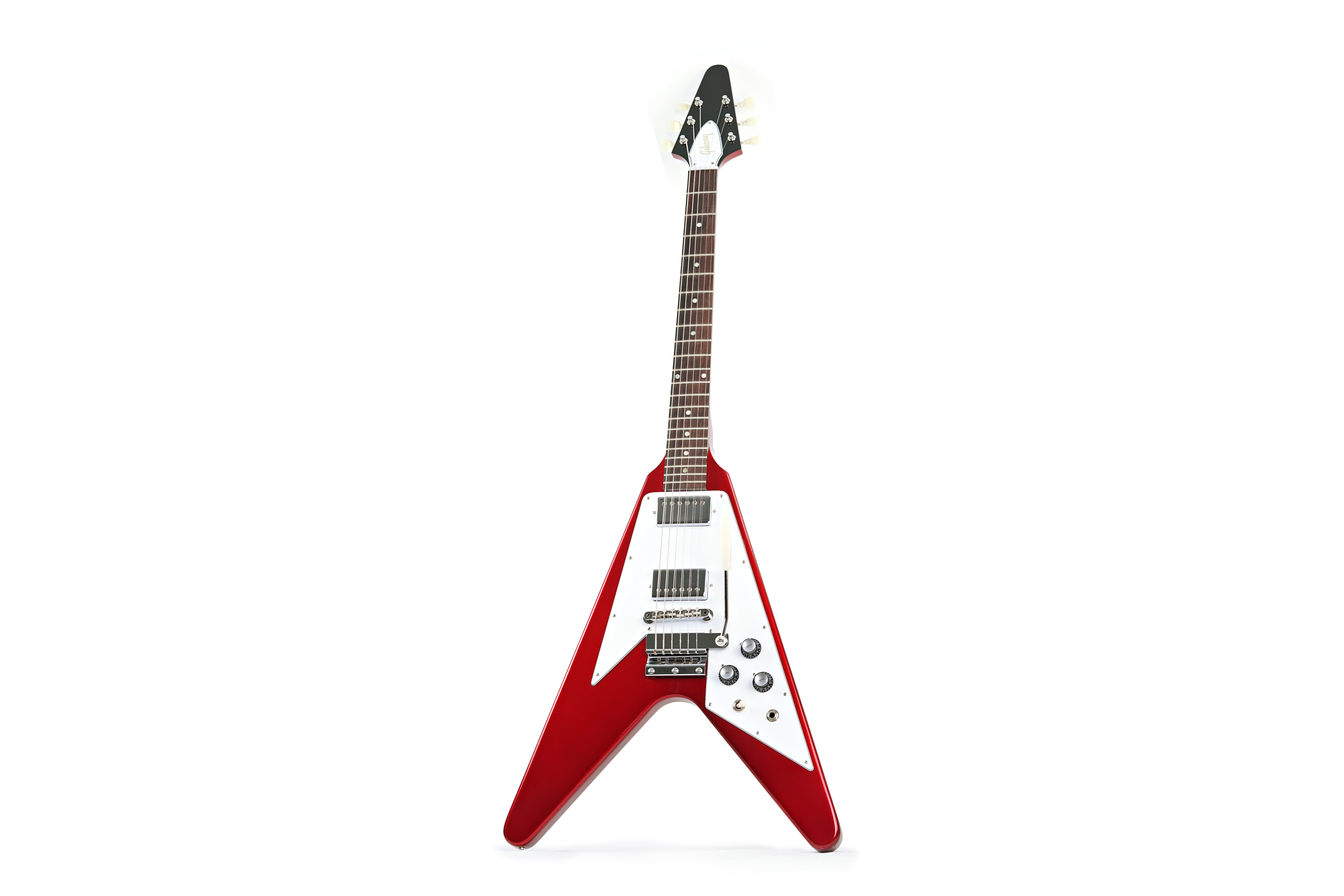 GUITARGUITAR Gibson Custom Shop 1967 Mahogany Flying V Reissue with Maestro Vibrola Gloss Sparkling Burgundy #400137