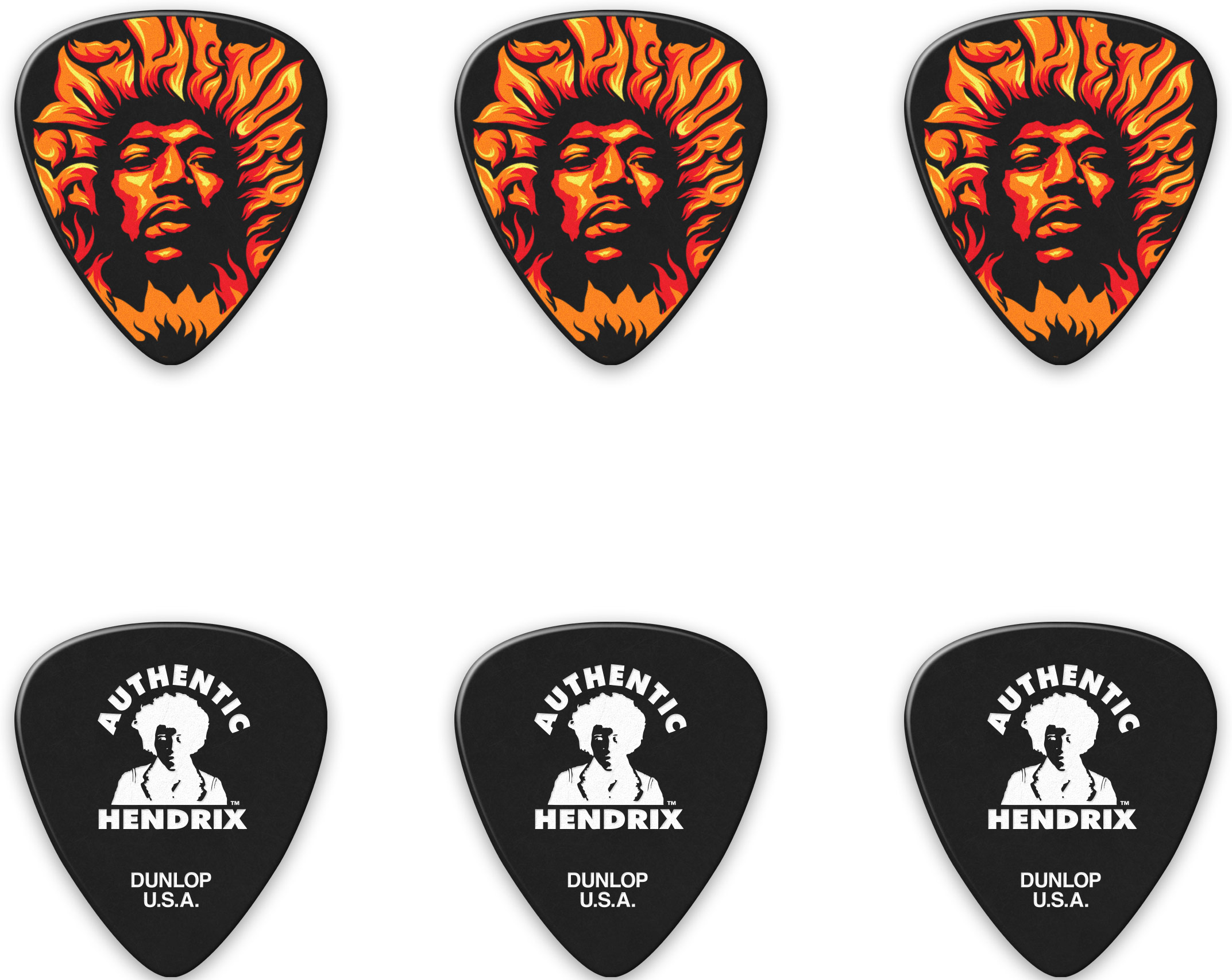 GUITARGUITAR Dunlop Jimi Hendrix Voodoo Fire Heavy - Pick Tin 6