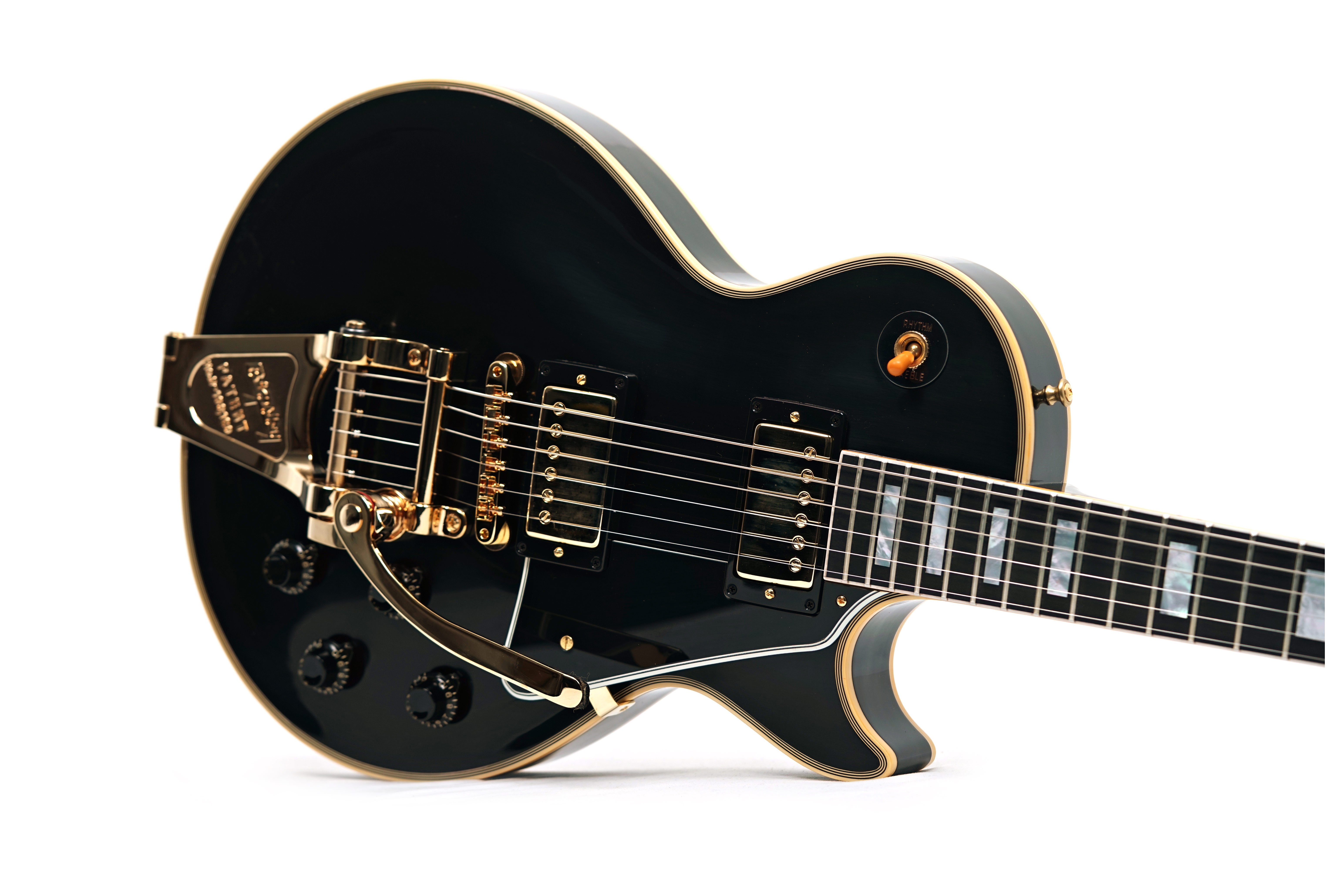 GUITARGUITAR Gibson Custom Shop Dealer Select 1957 Les Paul Custom with Bigsby VOS Ebony #751327