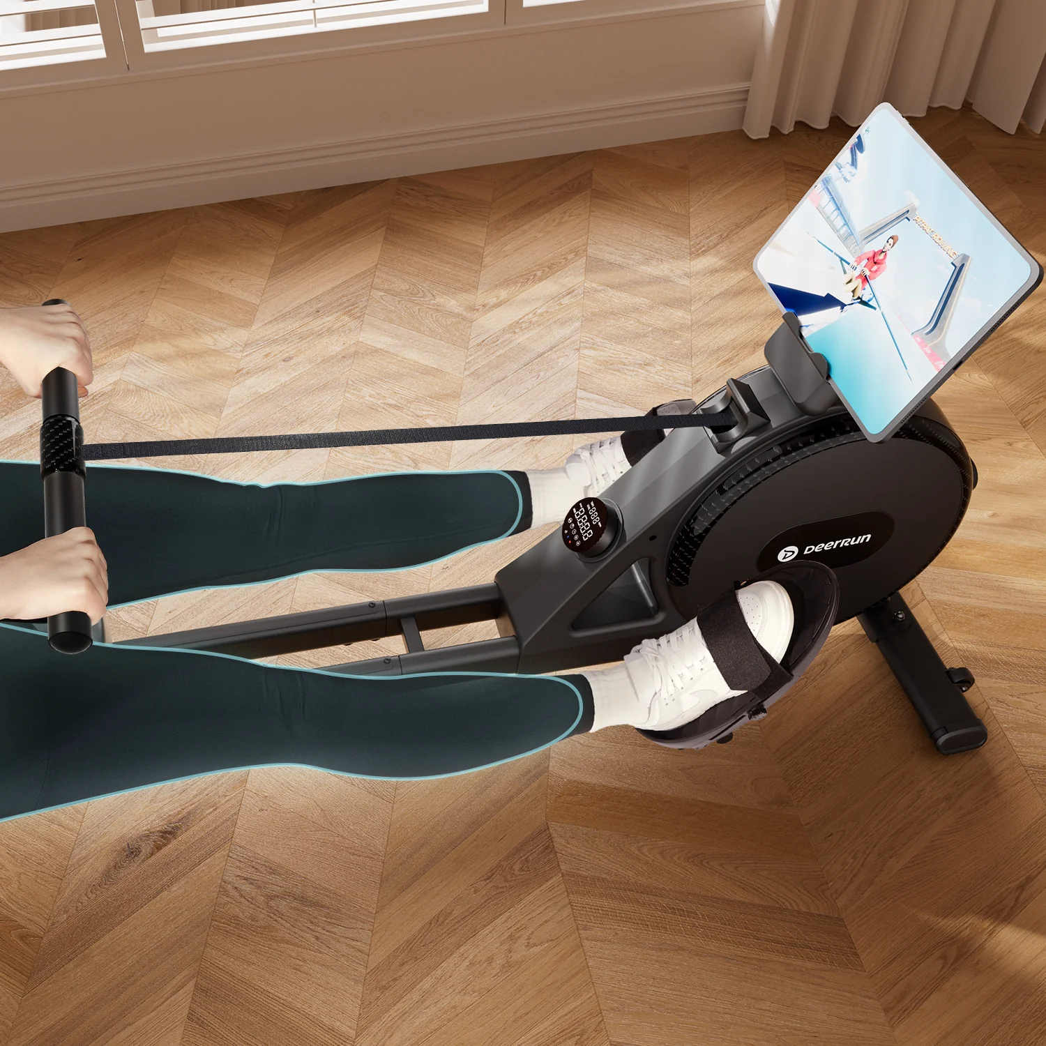 DeerRun R1 Pro Ultra-Quiet 32-Level Magnetic Resistance Smart Rower for Home