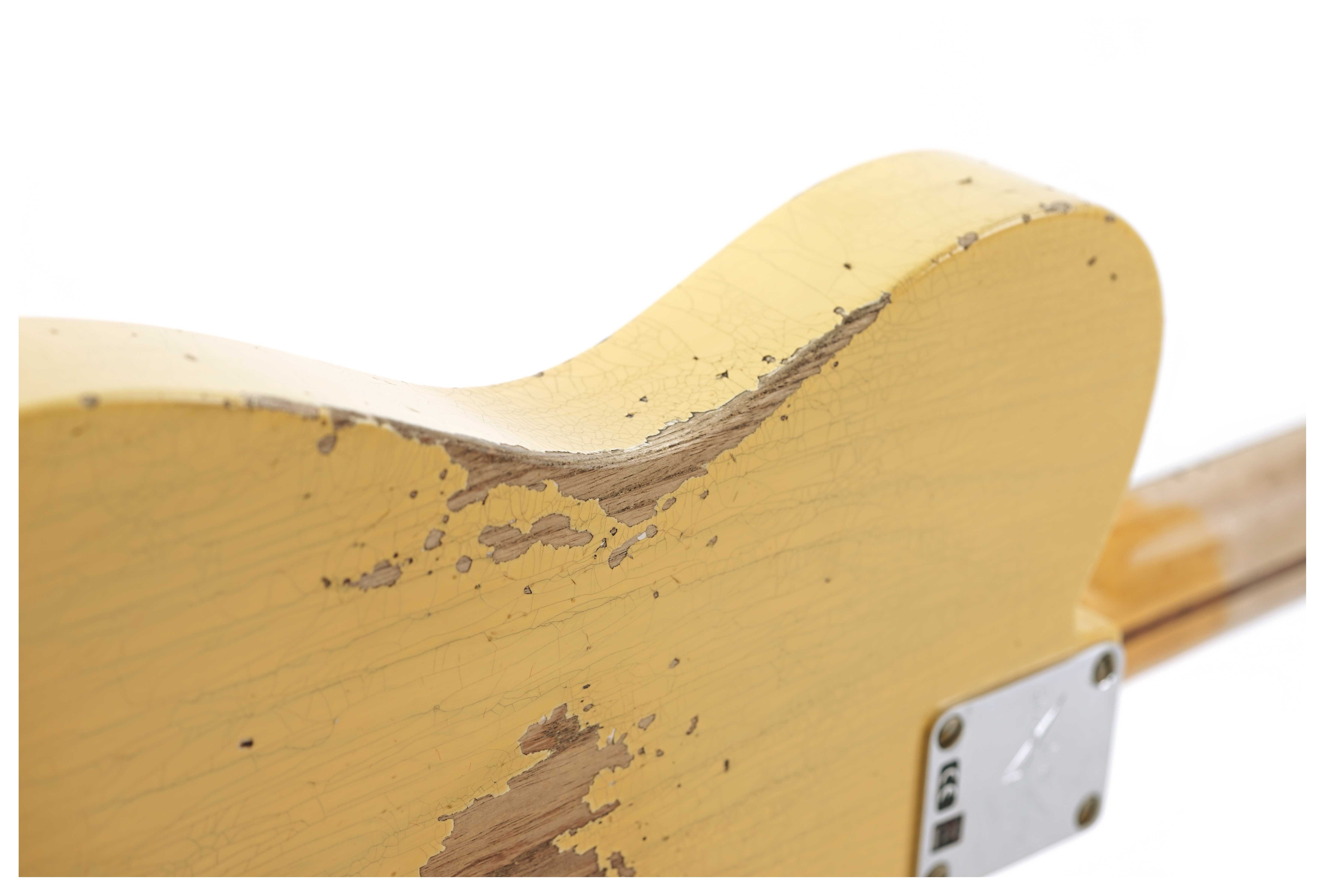 GUITARGUITAR Fender Custom Shop 1952 Telecaster Heavy Relic Aged Nocaster Blonde Maple Fingerboard Left Handed #R131701