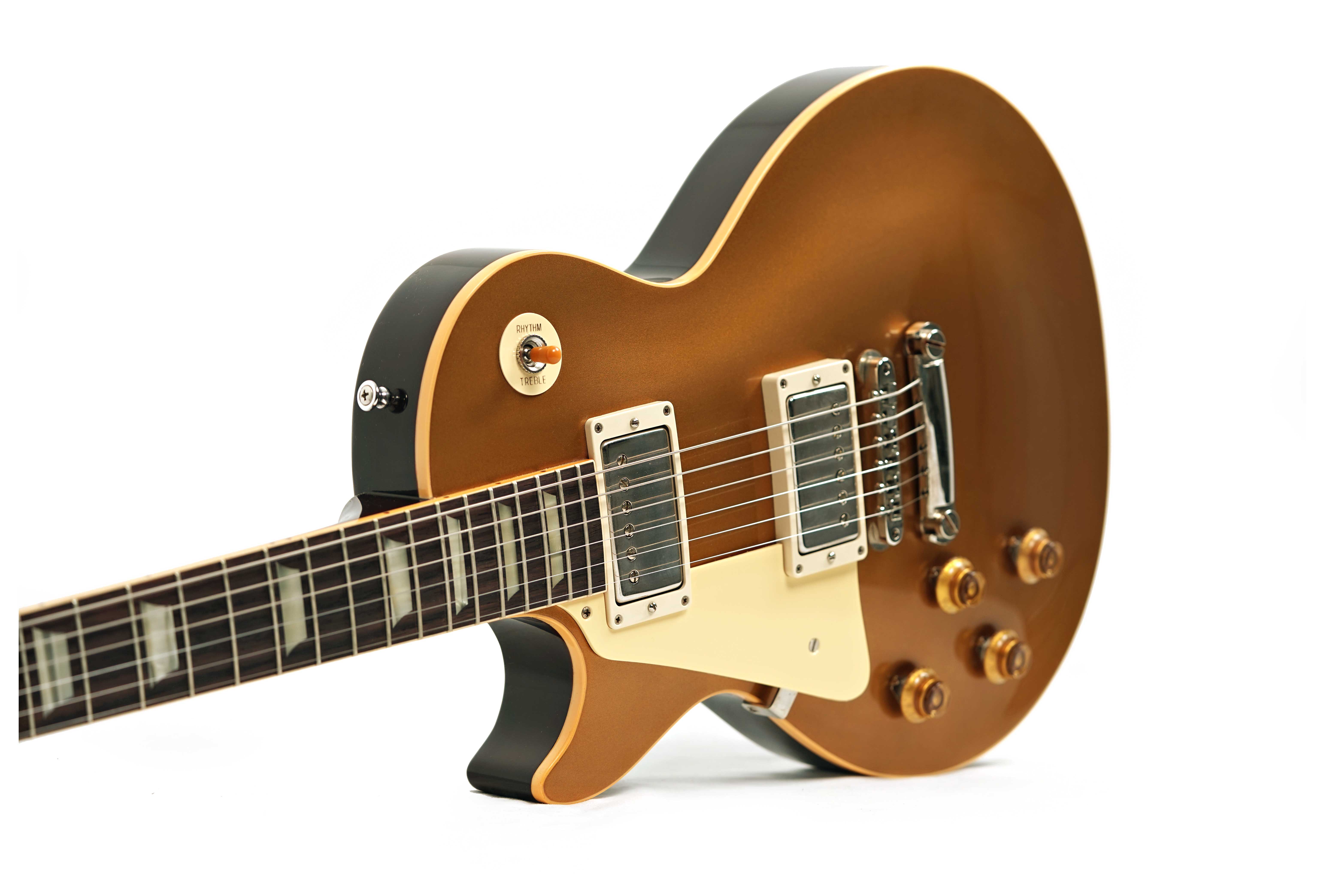 GUITARGUITAR Gibson Custom Shop 1957 Les Paul Goldtop Darkback Reissue VOS Left Handed #741685