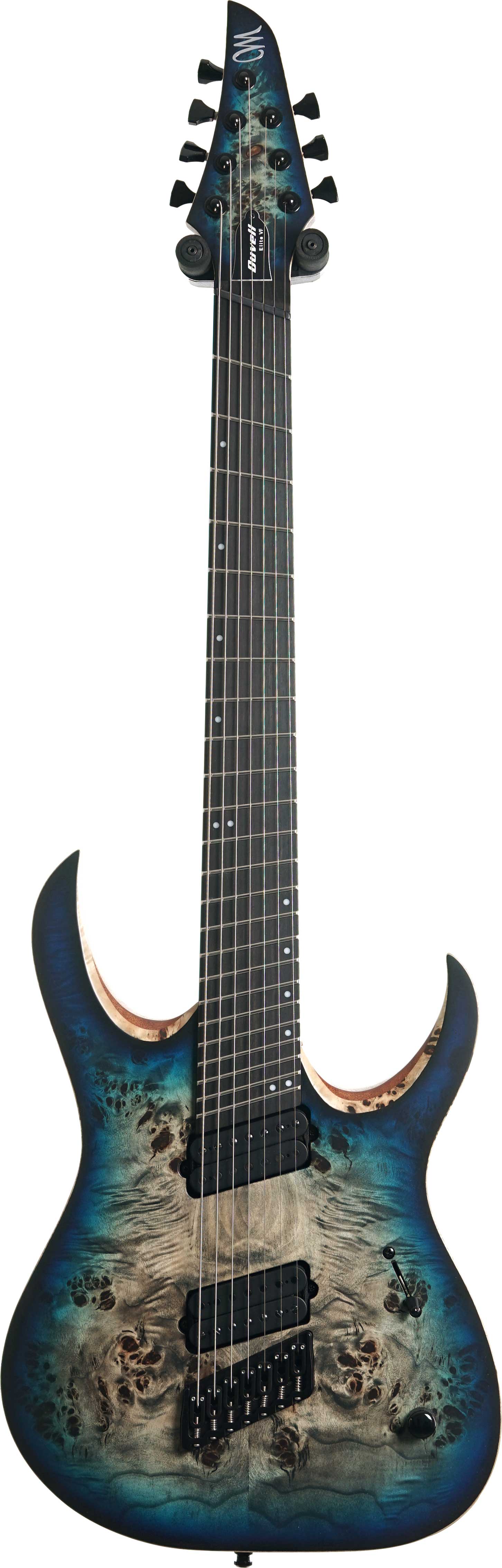 GUITARGUITAR Mayones Duvell Elite VF 7 Eye Poplar 3A Trans Grey Blue Burst #DF2408819