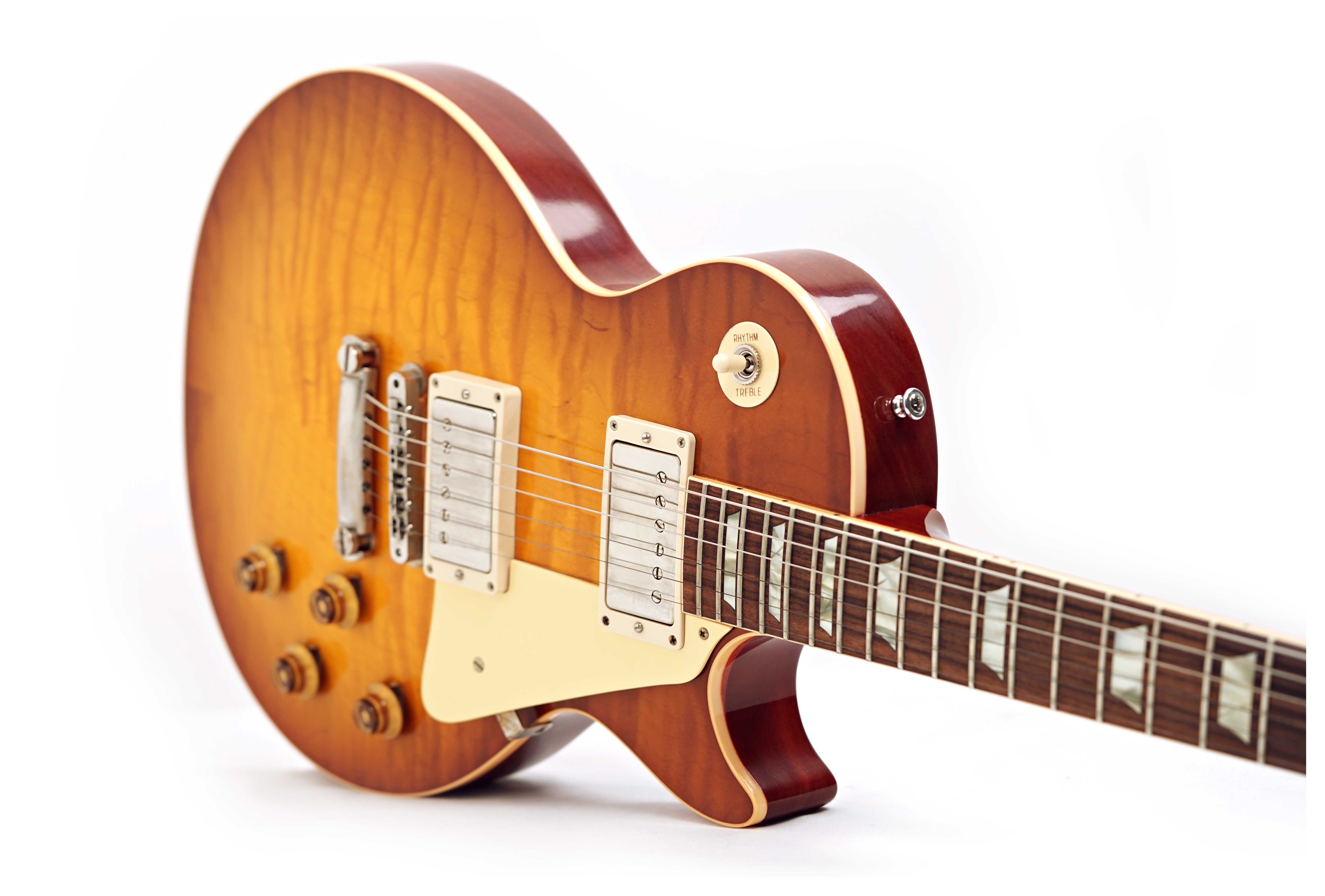 GUITARGUITAR Gibson Custom Shop 59 Les Paul Standard Made 2 Measure Hand Selected Top Dark Butterscotch Burst VOS (Ex-Demo) #93461