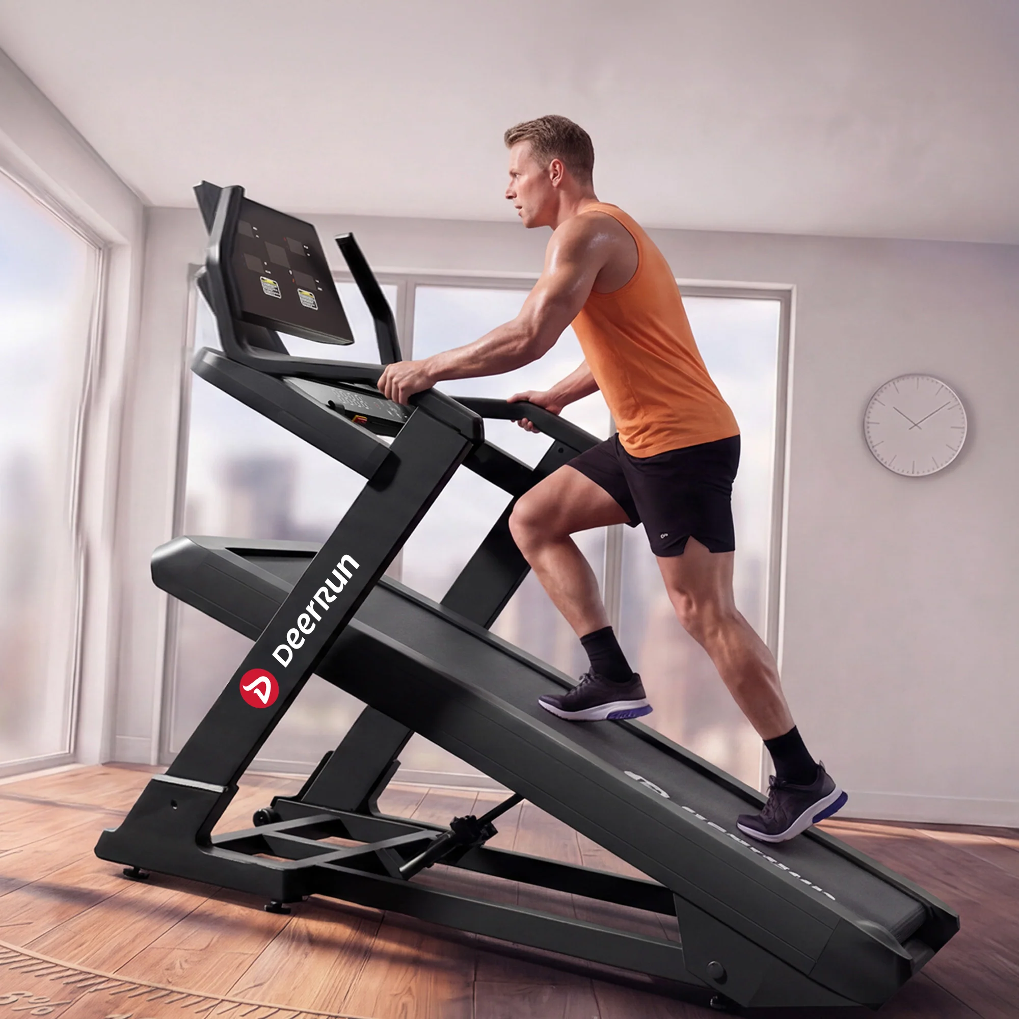 DeerRun Apex Titan 1 -6% Decline to 48% Incline Real Terrain Training Treadmill