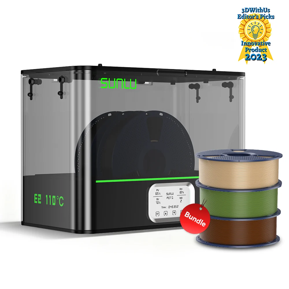 [20%off Offer] SUNLU FilaDryer E2, Up to 110℃, Professional Drying and Annealing, Born for Engineering 3D Printing Filaments