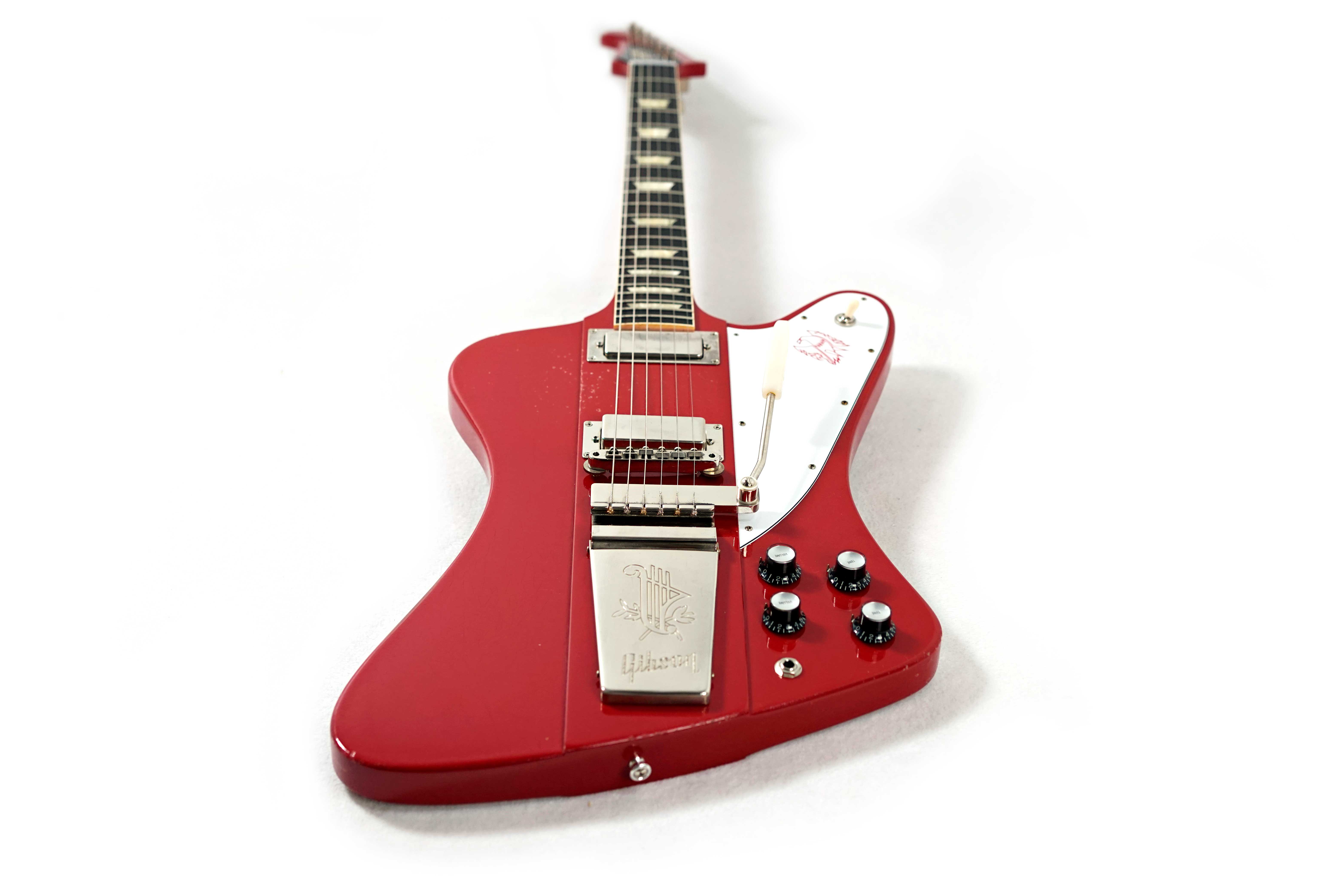 GUITARGUITAR Gibson Custom Shop 1963 Firebird V With Maestro Vibrola Light Aged Cardinal Red #304583