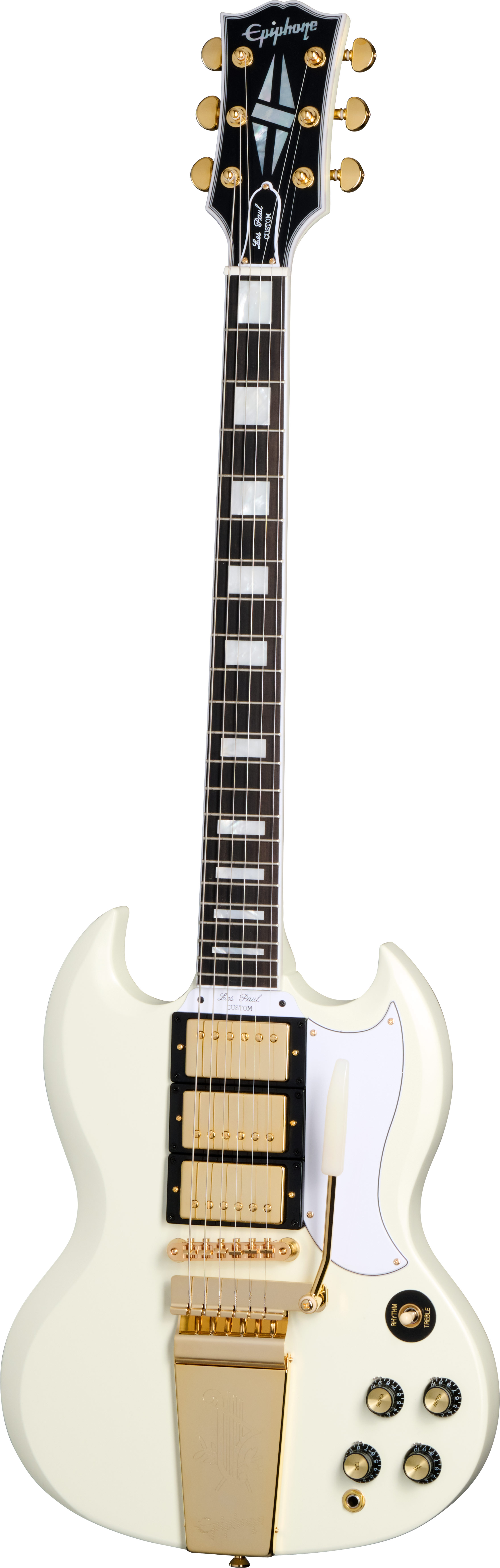 GUITARGUITAR Epiphone Inspired by Gibson Custom 1963 Les Paul SG Custom With Maestro Vibrola Classic White