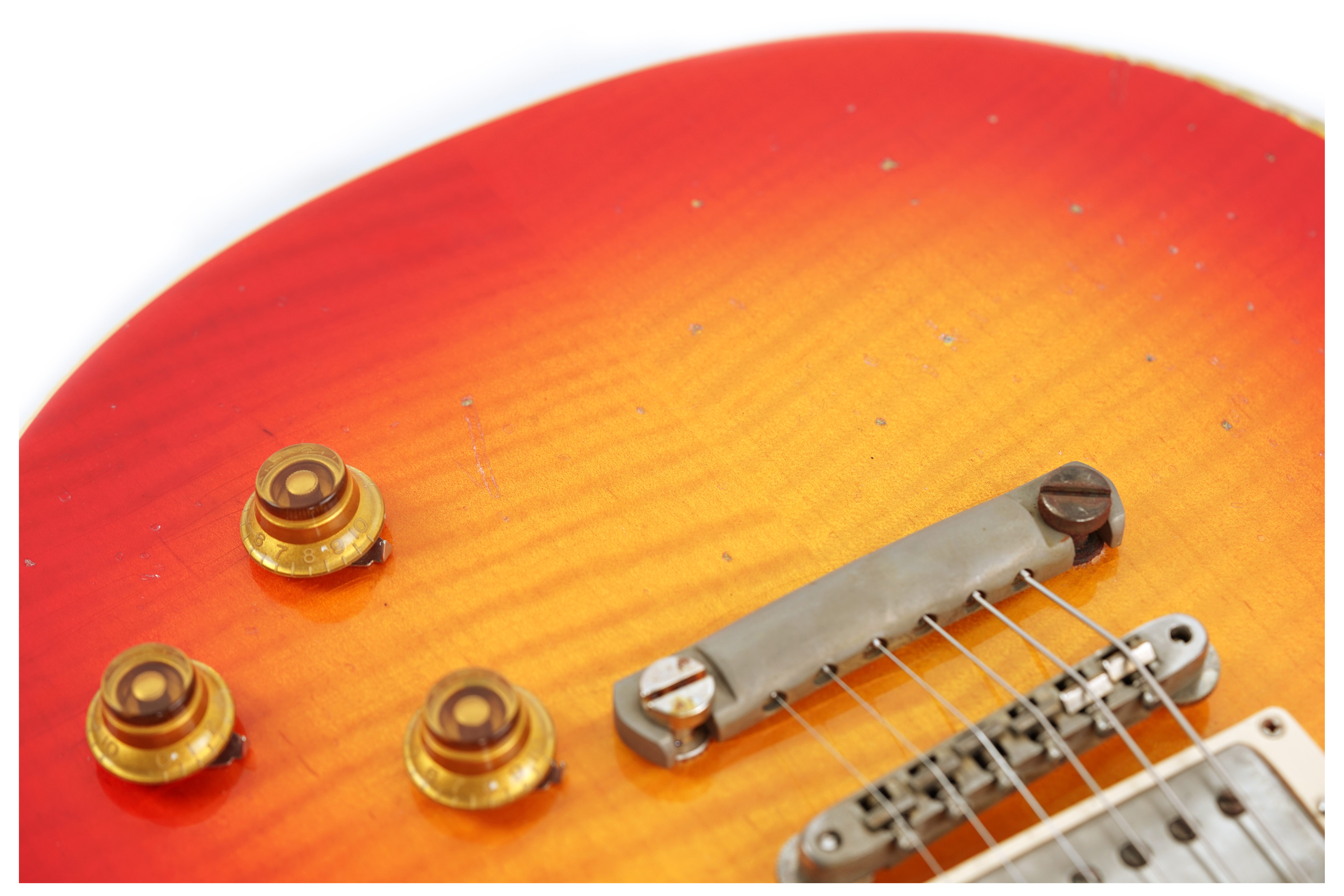 GUITARGUITAR Gibson Custom Shop 59 Les Paul Standard Made 2 Measure Wide Tomato Burst Murphy Lab Heavy Aged #04316