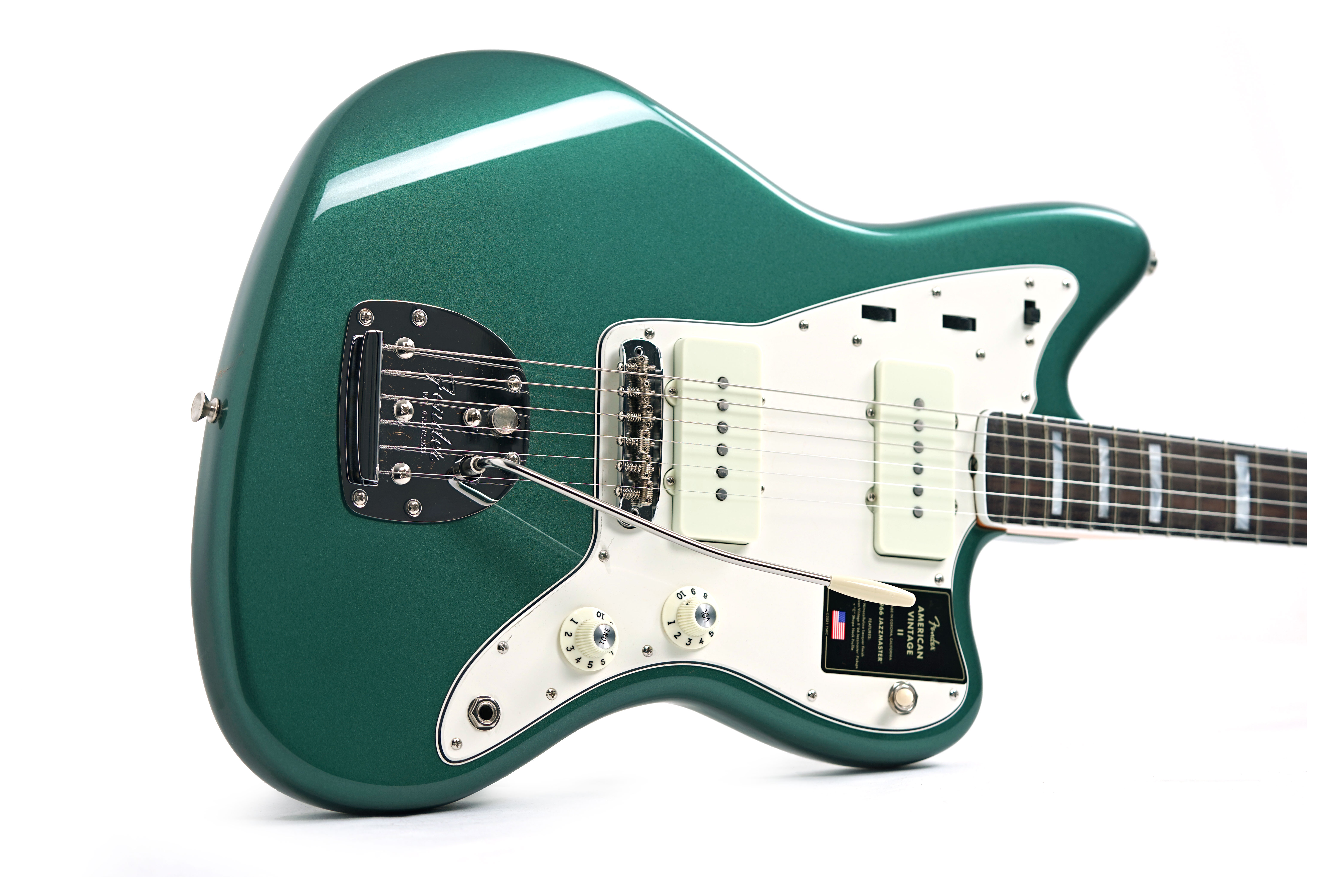 GUITARGUITAR Fender American Vintage II 1966 Jazzmaster Sherwood Green Metallic Rosewood Fingerboard #V2557290